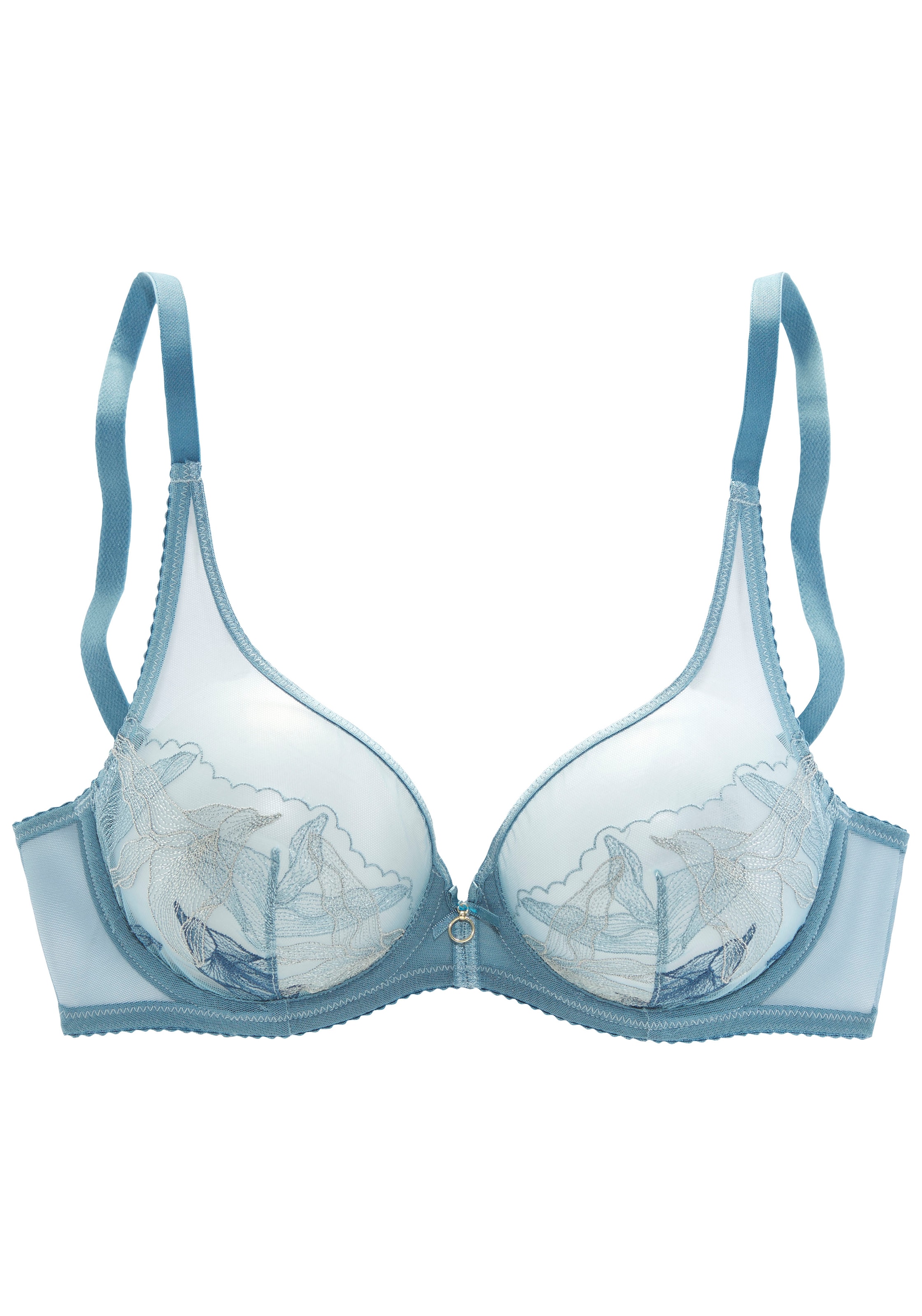 LASCANA Bügel-BH, mit hauchzarter Stickerei, transparente Unterwäsche