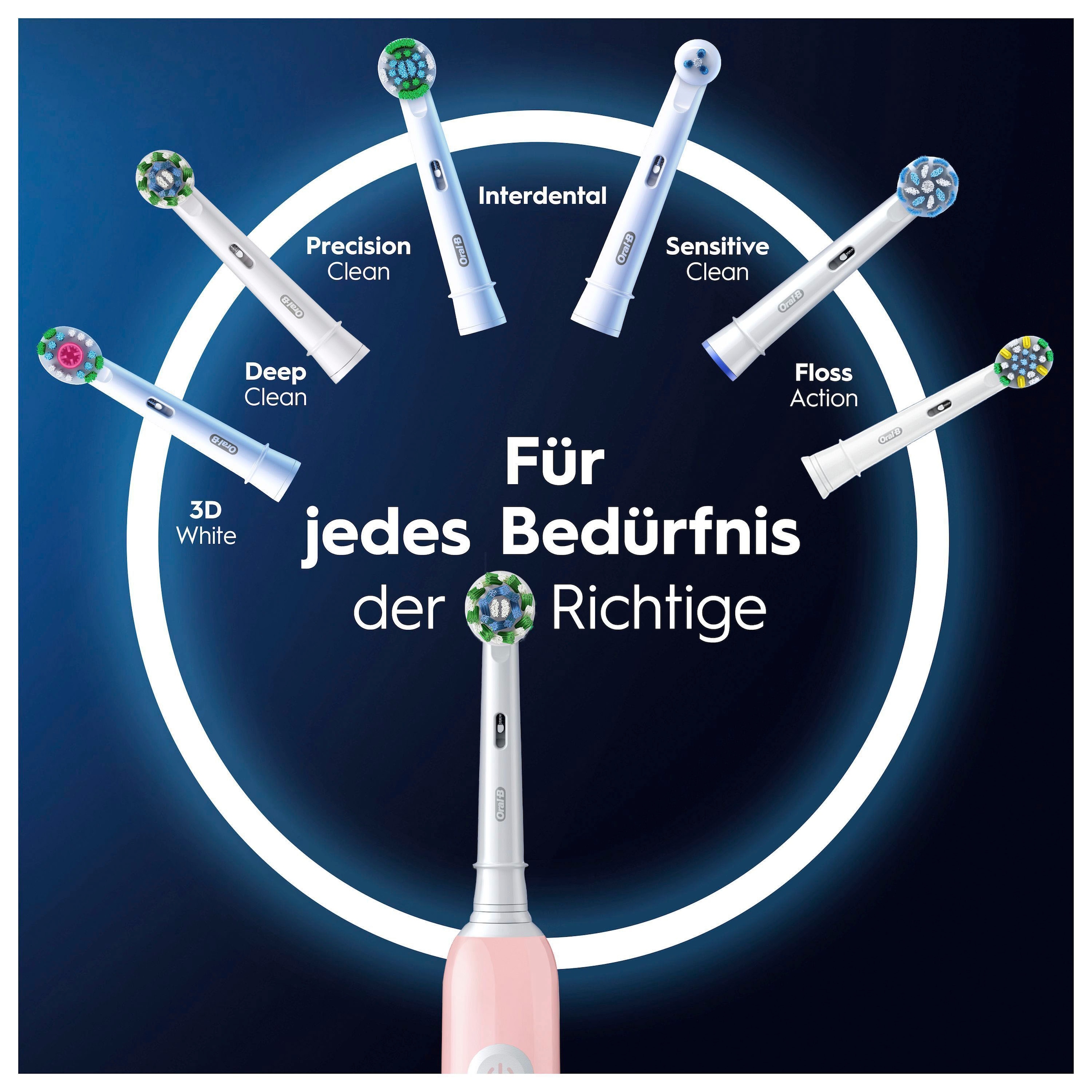 Oral-B Elektrische Zahnbürste »PRO Series 1«, 1 St. Aufsteckbürsten, Drucksensor