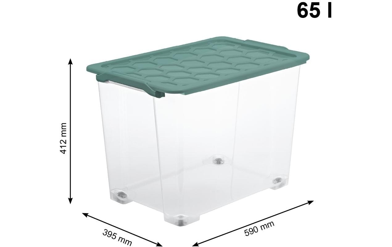 ROTHO Aufbewahrungsbox »m. Rädern 65 l EVO SAFE«, (1 St.)