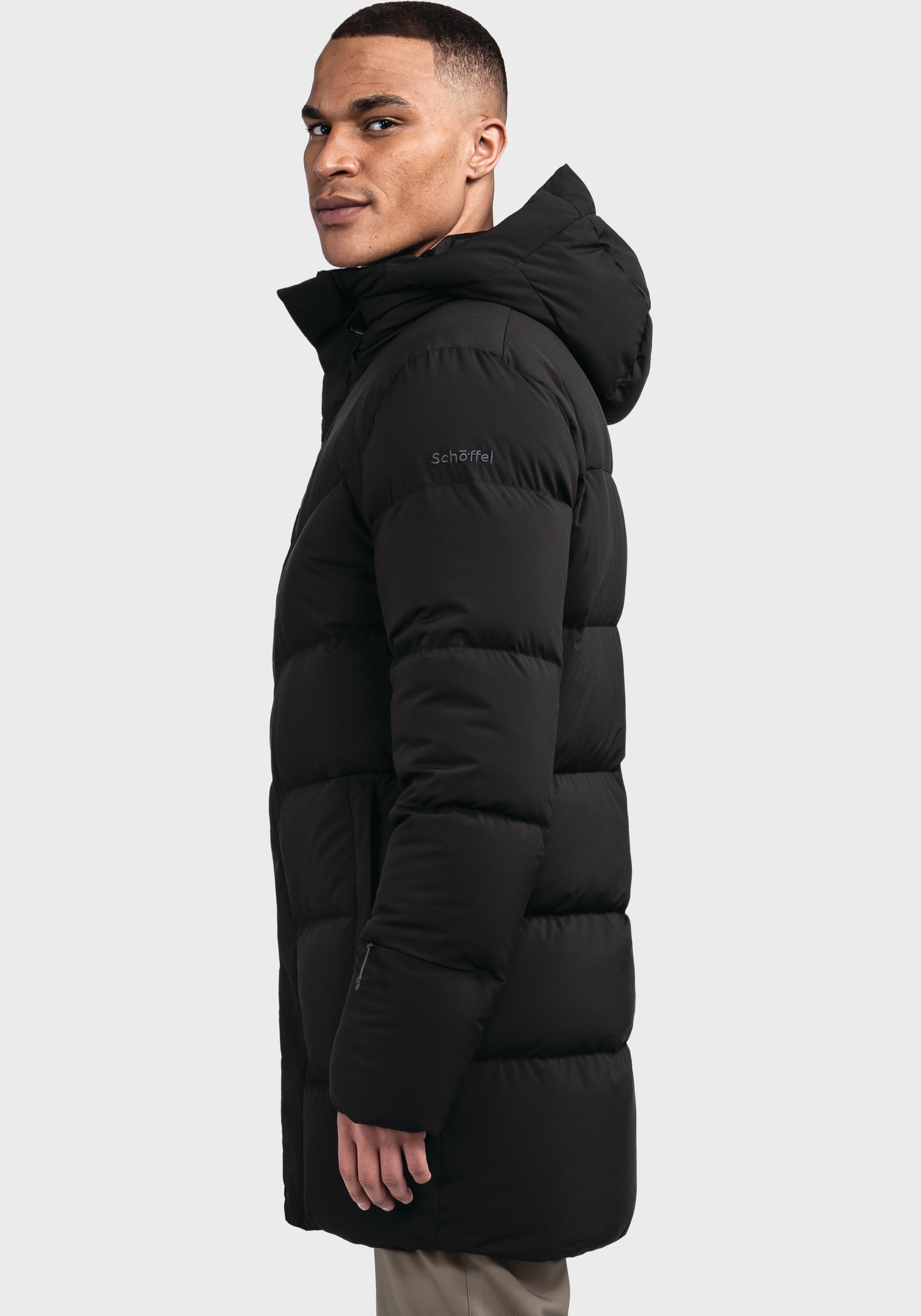 Schöffel Langjacke »Urban Down Coat Style Cers MNS«, mit Kapuze