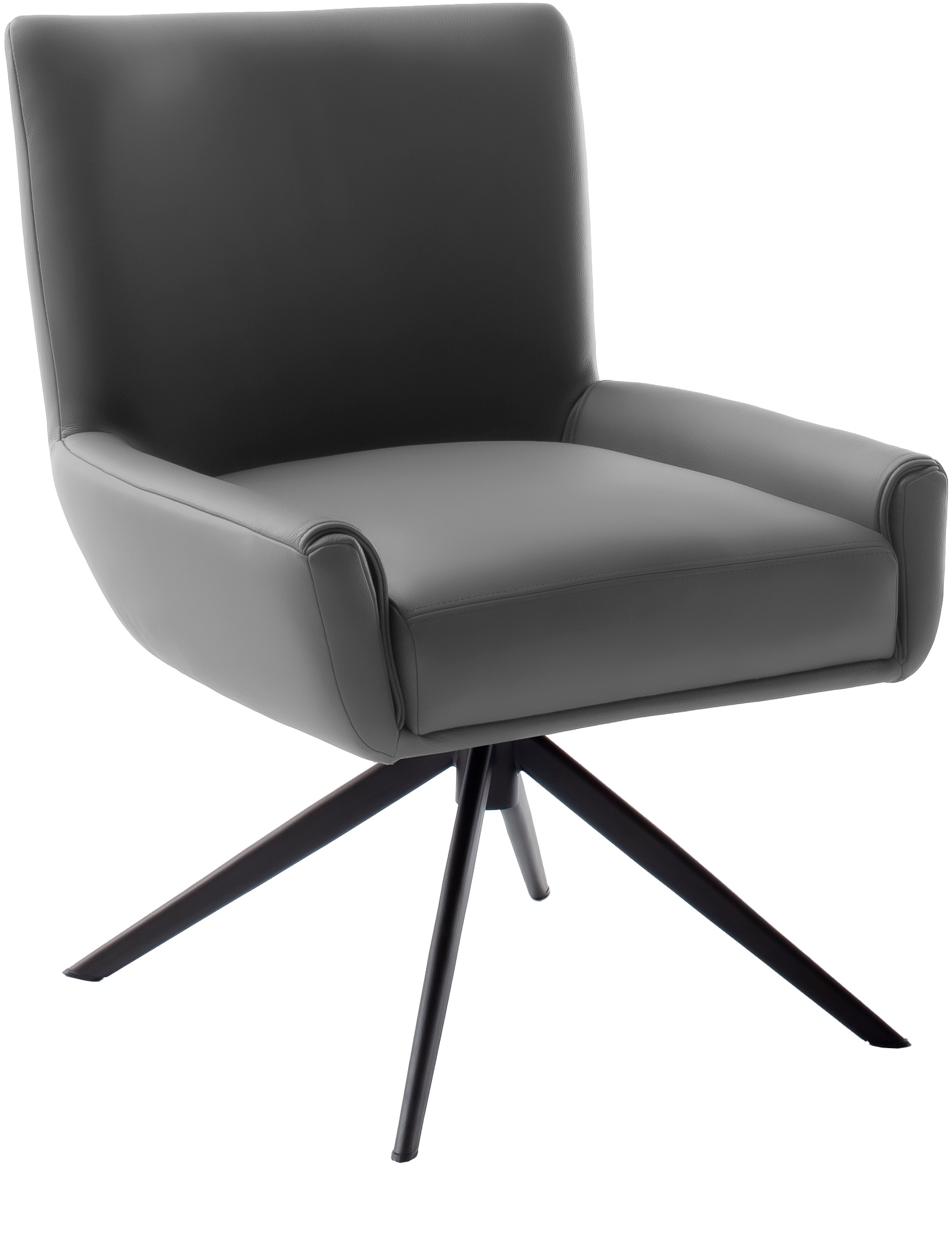 MCA furniture 4-Fussstuhl »WILSON Esszimmerstuhl, Armlehnstuhl, Polsterstuhl, modern«, (Set), 1 St., Leder, Stuhl, Armlehnenstuhl, drehbar, Taschenfederkern, belastbar 160 kg,XXL