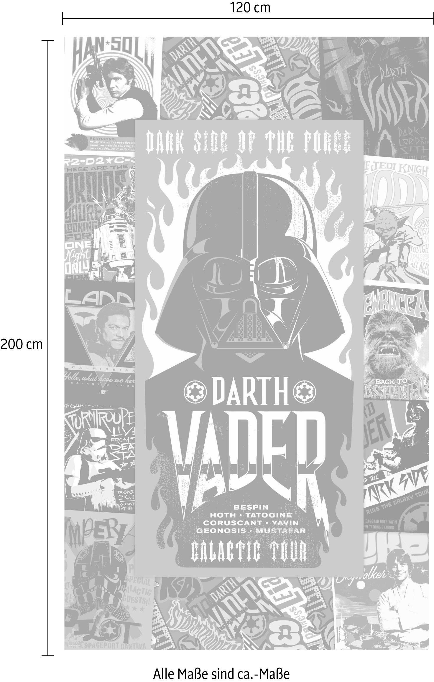 Komar Vliestapete »Digitaldruck Vlies - Star Wars Rock on Posters - Grösse 120 x 200 cm«, bedruckt, Kinderzimmer