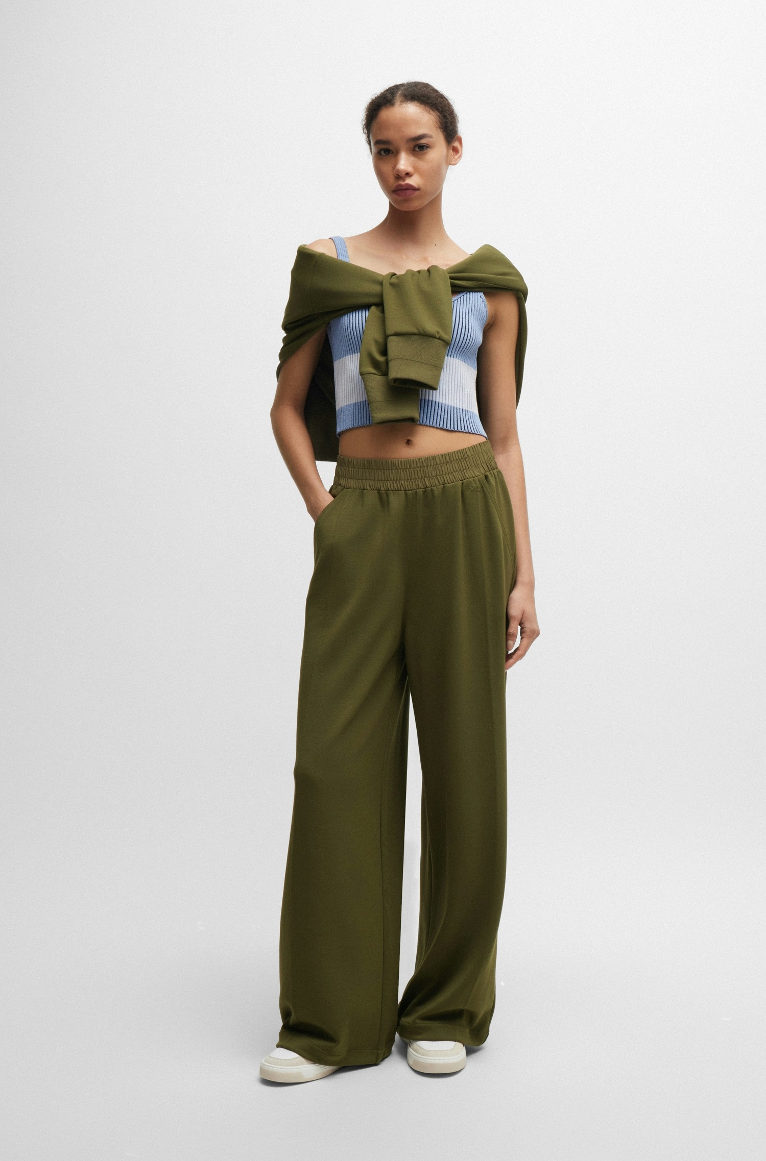 BOSS ORANGE Stoffhose »Ecara Premium Damenmode« Wide Leg