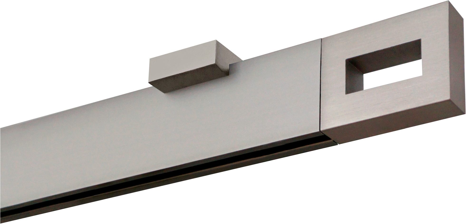GARESA Gardinenstange »FLAT«, 1 läufig-läufig, Wunschmasslänge, Rechteckprofil, Deckenmontage, perfekter Lauf, modern, verlängerbar