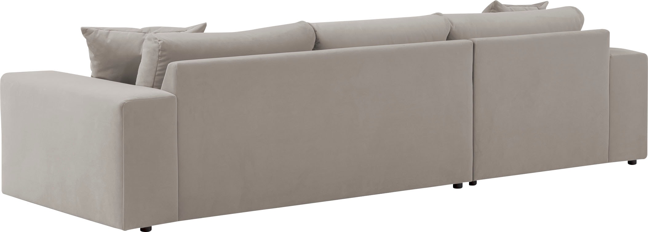 andas Ecksofa »SLEETLAND XXL in Samtvelours oder Vintage-Leder-Optik, L-Form,«, besonders gross und bequem