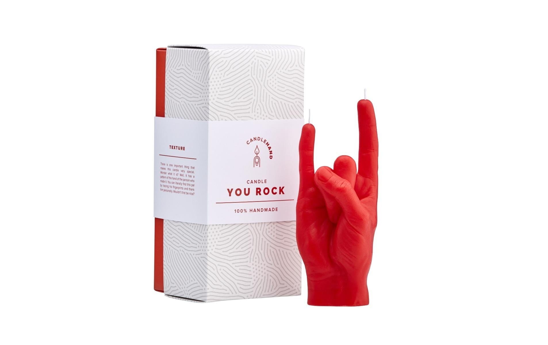 Formkerze »Mandatus Candle Hand You Rock«