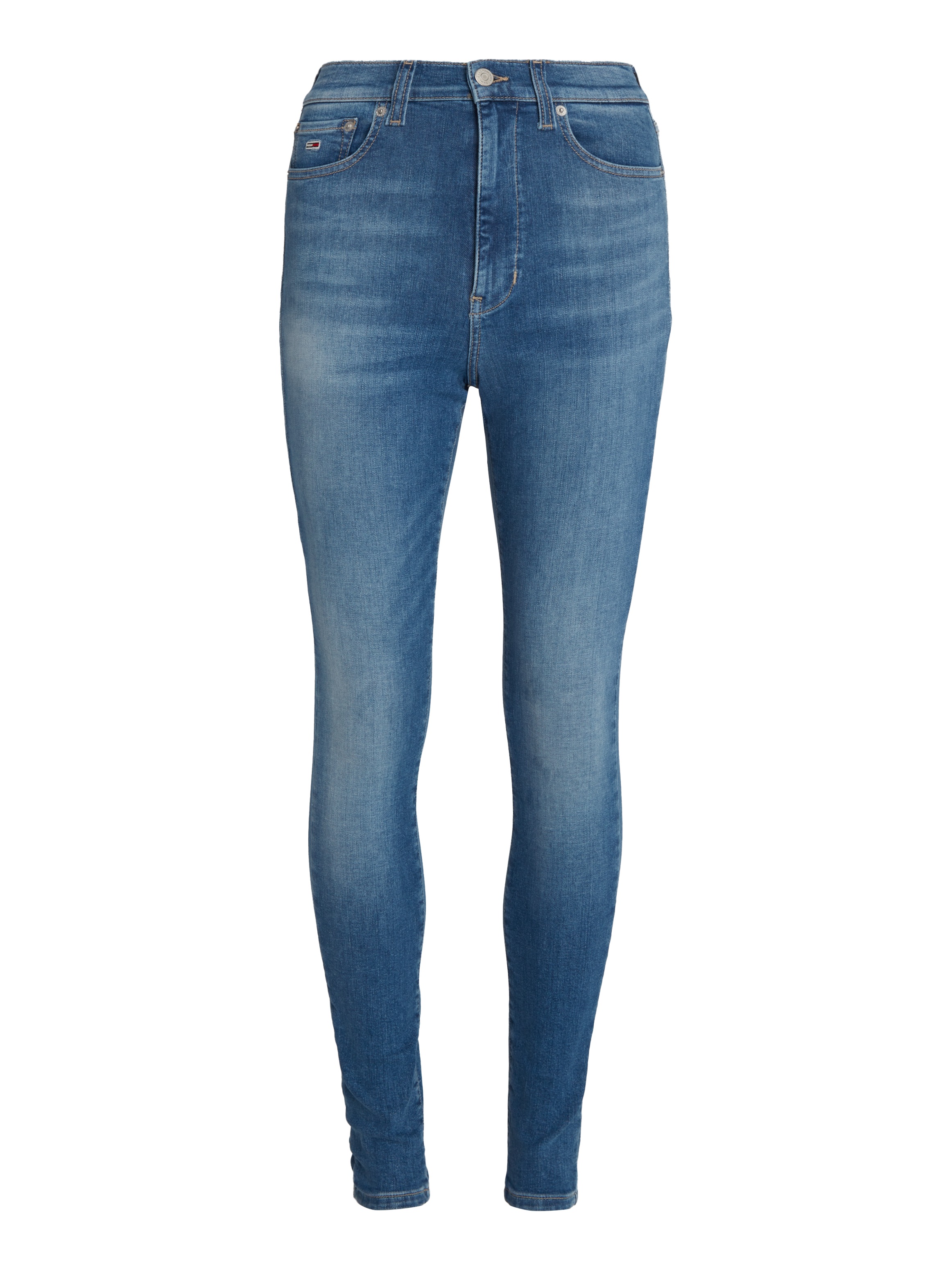 Tommy Jeans Bequeme Jeans »Sylvia Skinny Slim Jeans Hohe Leibhöhe«, mit Ledermarkenlabel