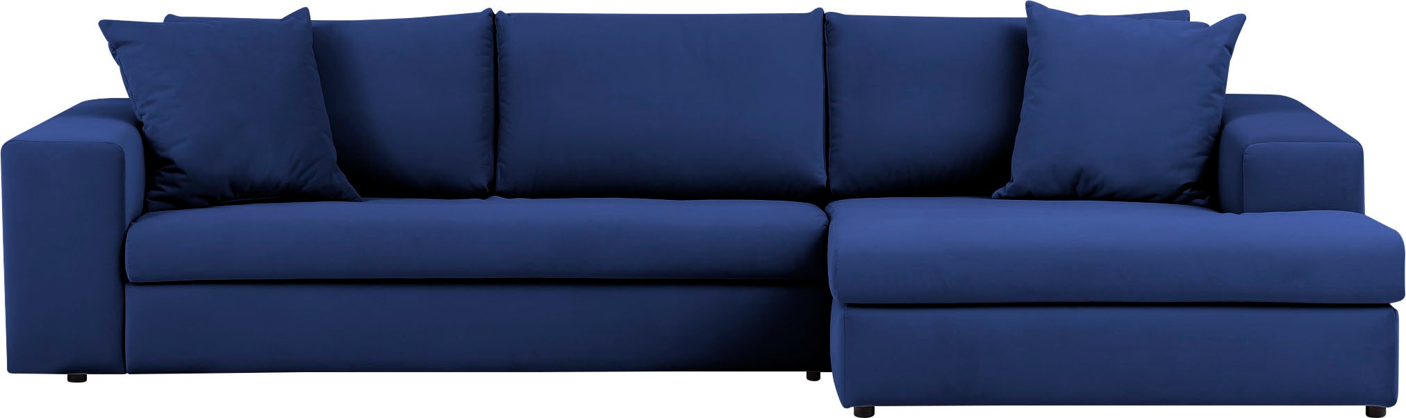 andas Ecksofa »SLEETLAND XXL in Samtvelours oder Vintage-Leder-Optik, L-Form,«, besonders gross und bequem