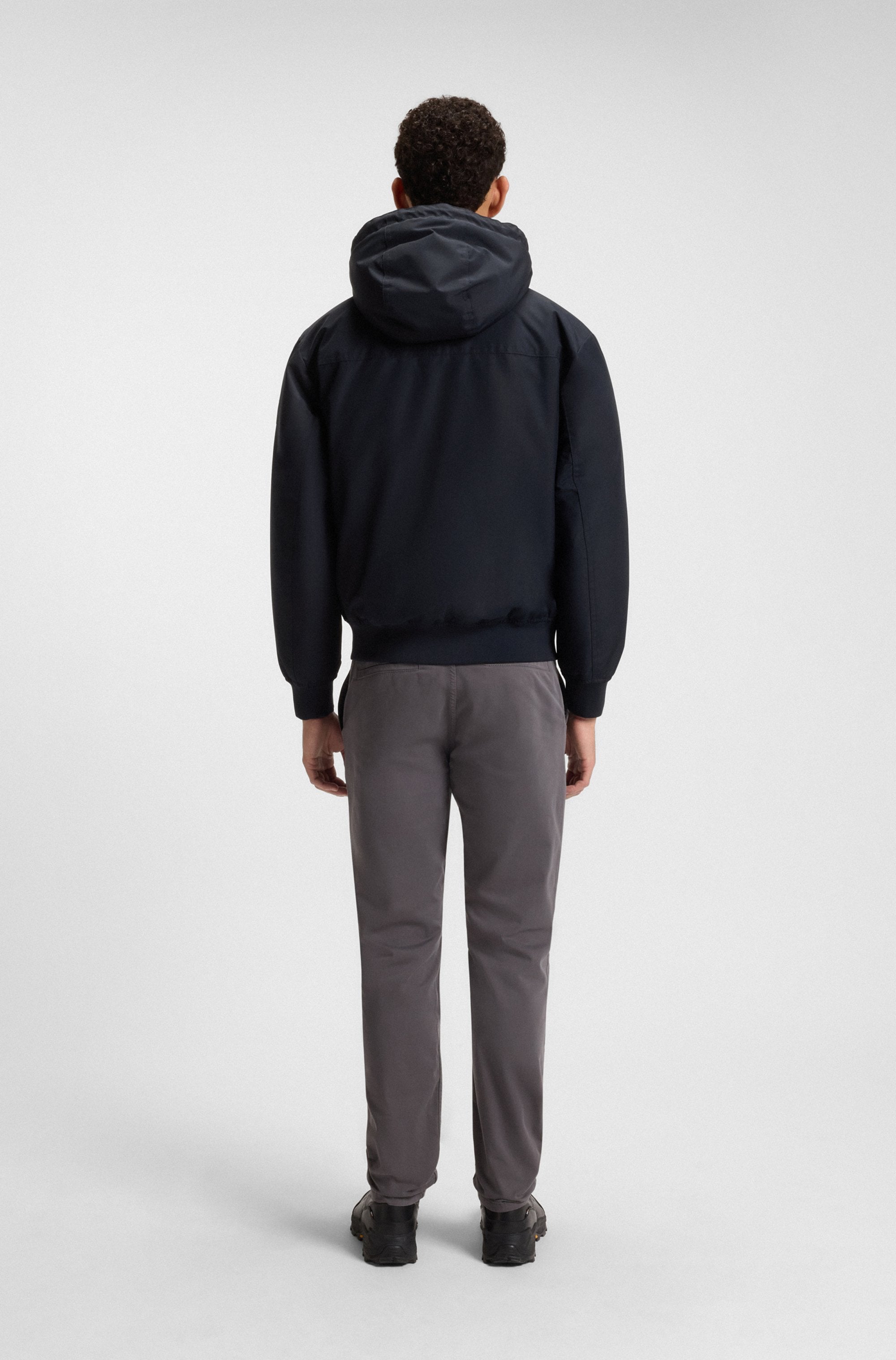 BOSS ORANGE Blouson »Osis«, mit Kapuze, relaxed fit, mit wattierter Kapuze, verdeckter Reissverschluss