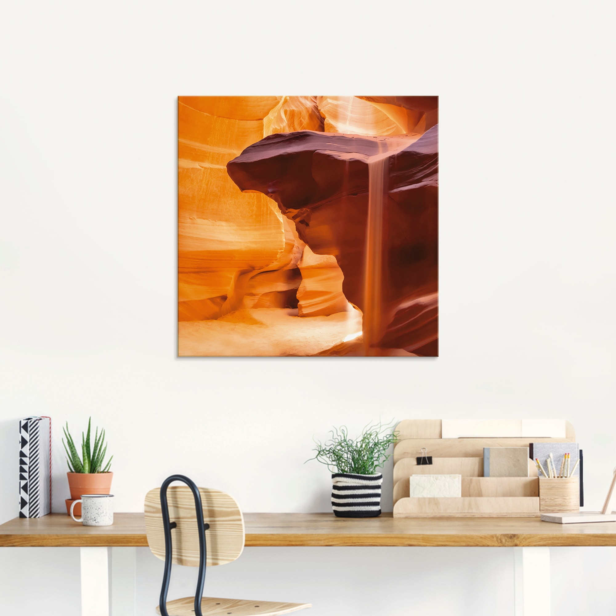 Artland Glasbild »Antelope Canyon Sanddusche«, Amerika, (1 St.), in verschiedenen Grössen