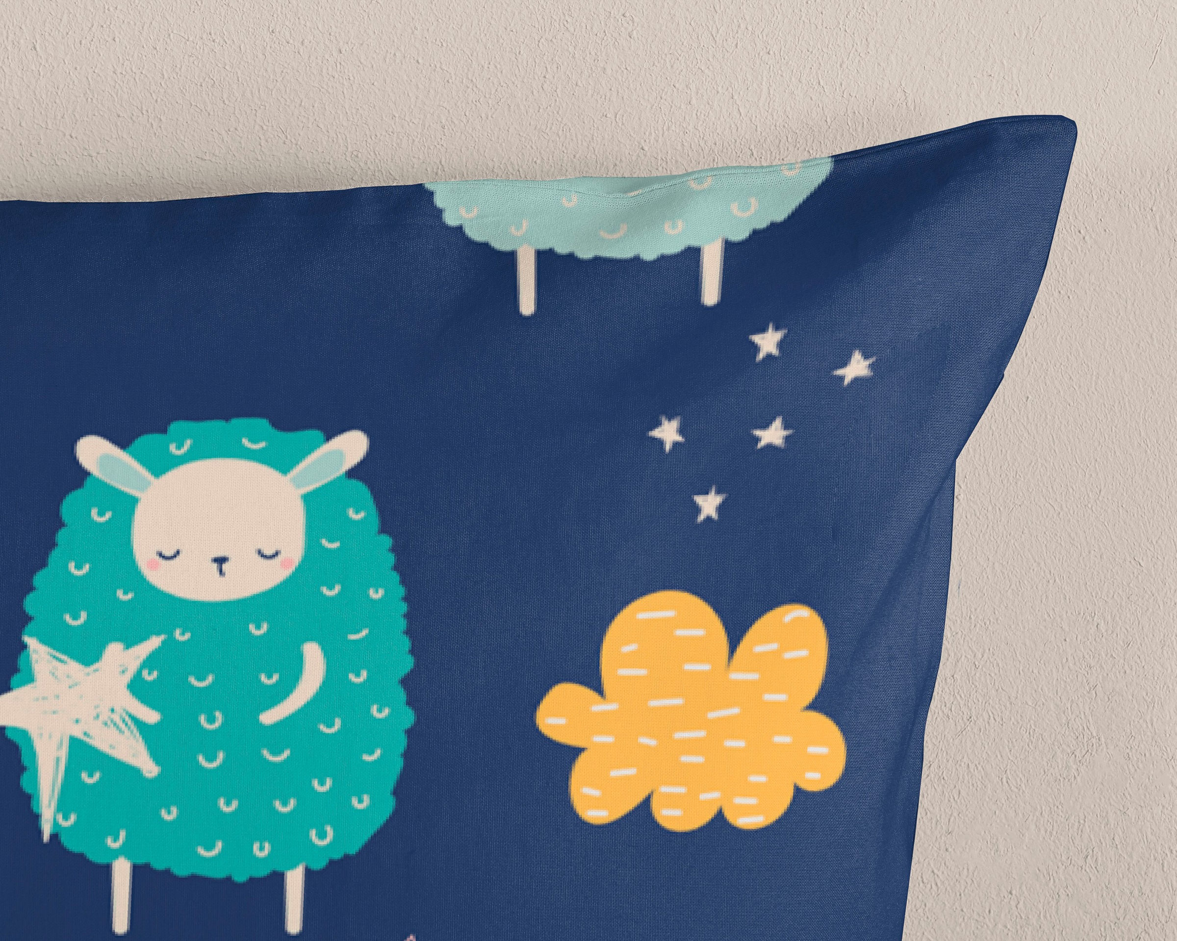 good morning Kinderbettwäsche »Sheep Sleep«, Baumwolle, 135x200, Reissverschluss, Wendeoptik, Kind, Schafe, Blau