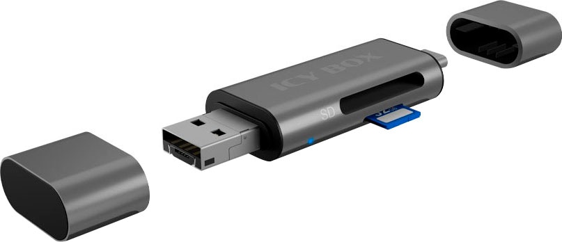 ICY BOX Computer-Adapter »ICY BOX SD/MicroSD USB 3.0 Card Reader mit Type-C®/-A/microB und OTG«