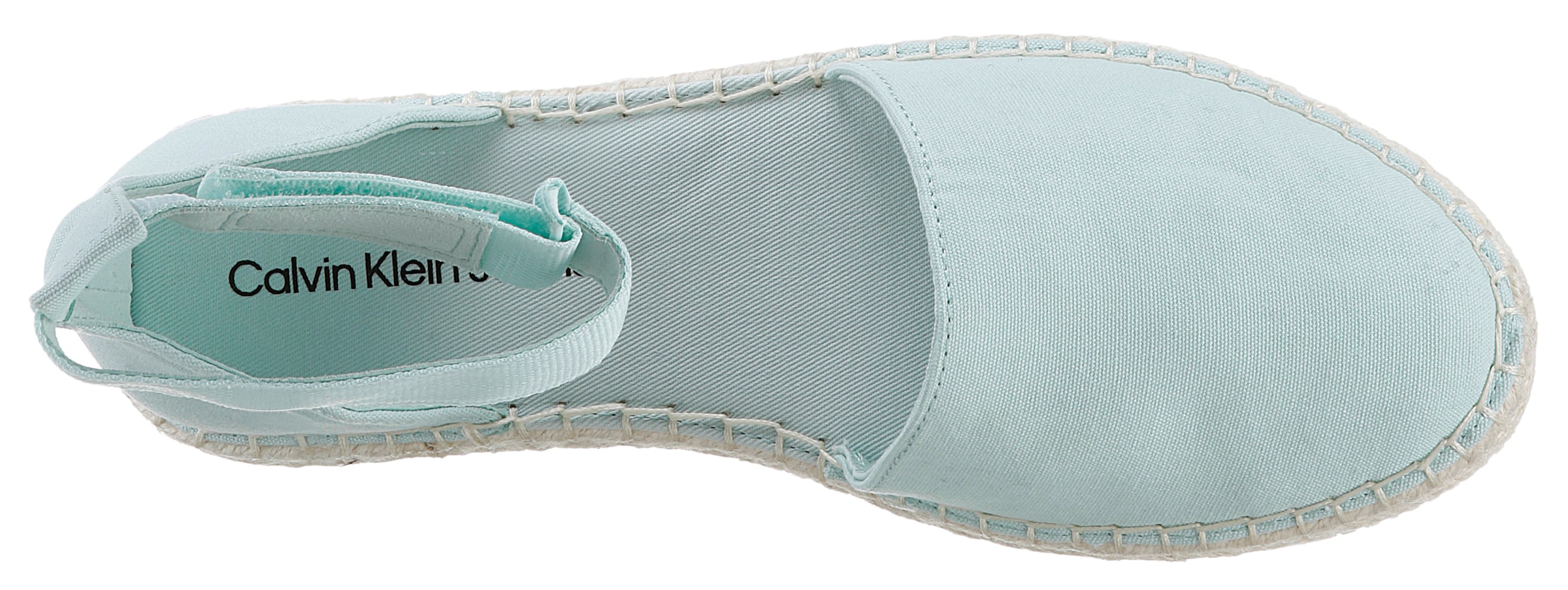 Calvin Klein Jeans Espadrille »EMMA 5C *I«, Strandschuh, Sommerschuhe, Sandale mit Klettriemchen und Juteabsatz