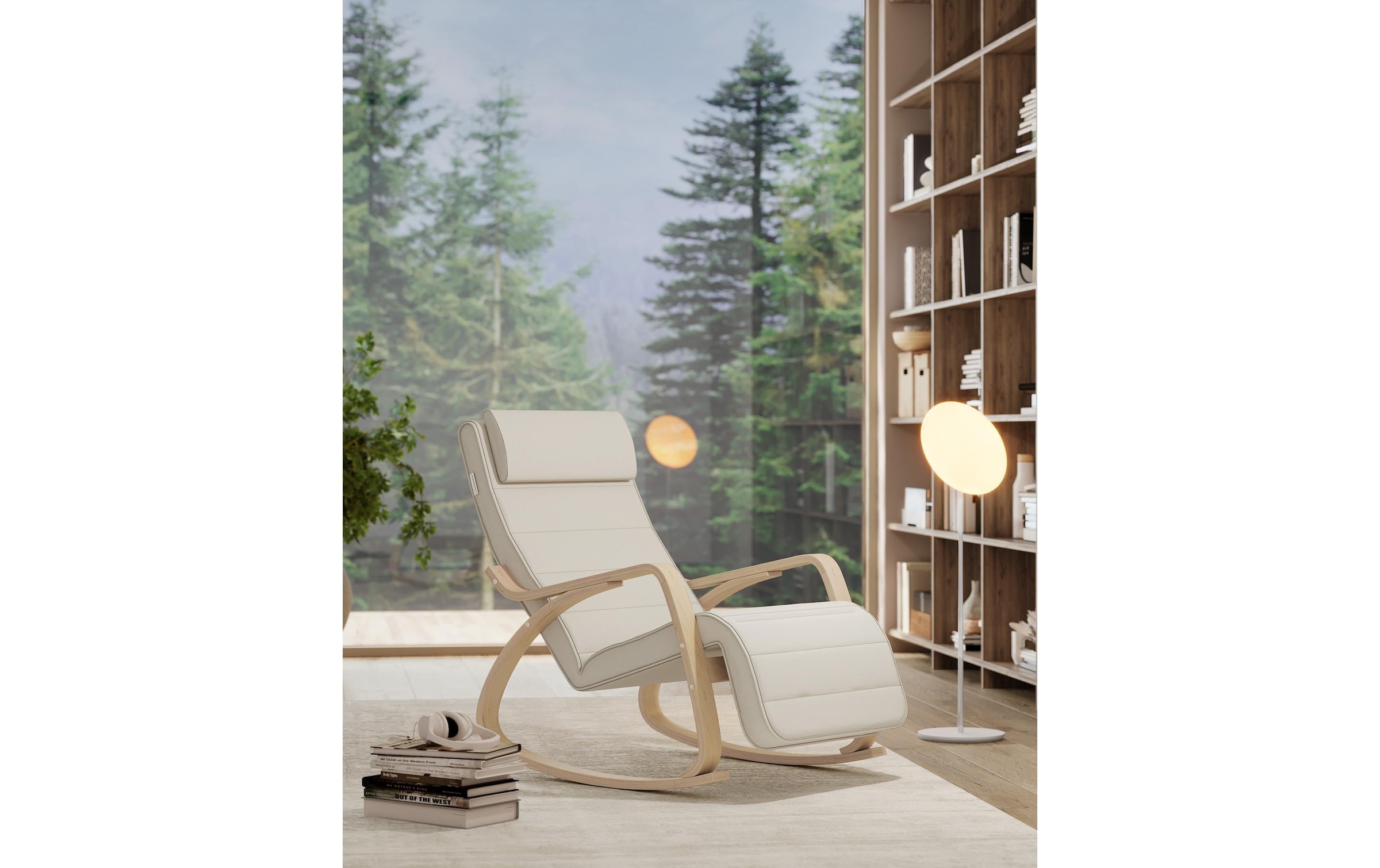 SONGMICS Stuhl »91 cm x 115 cm, Beige«