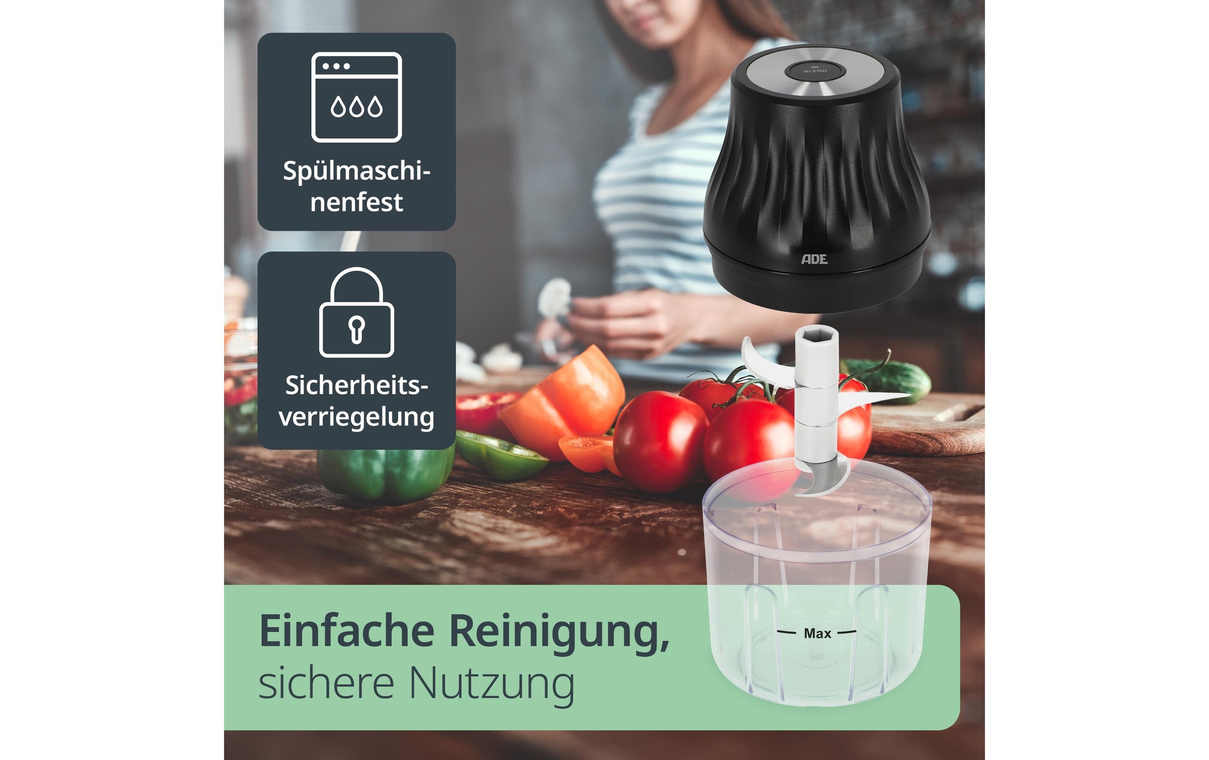 ADE Zerkleinerer »Elektrisch KG2426-1 1500 mAh 0.15 l«