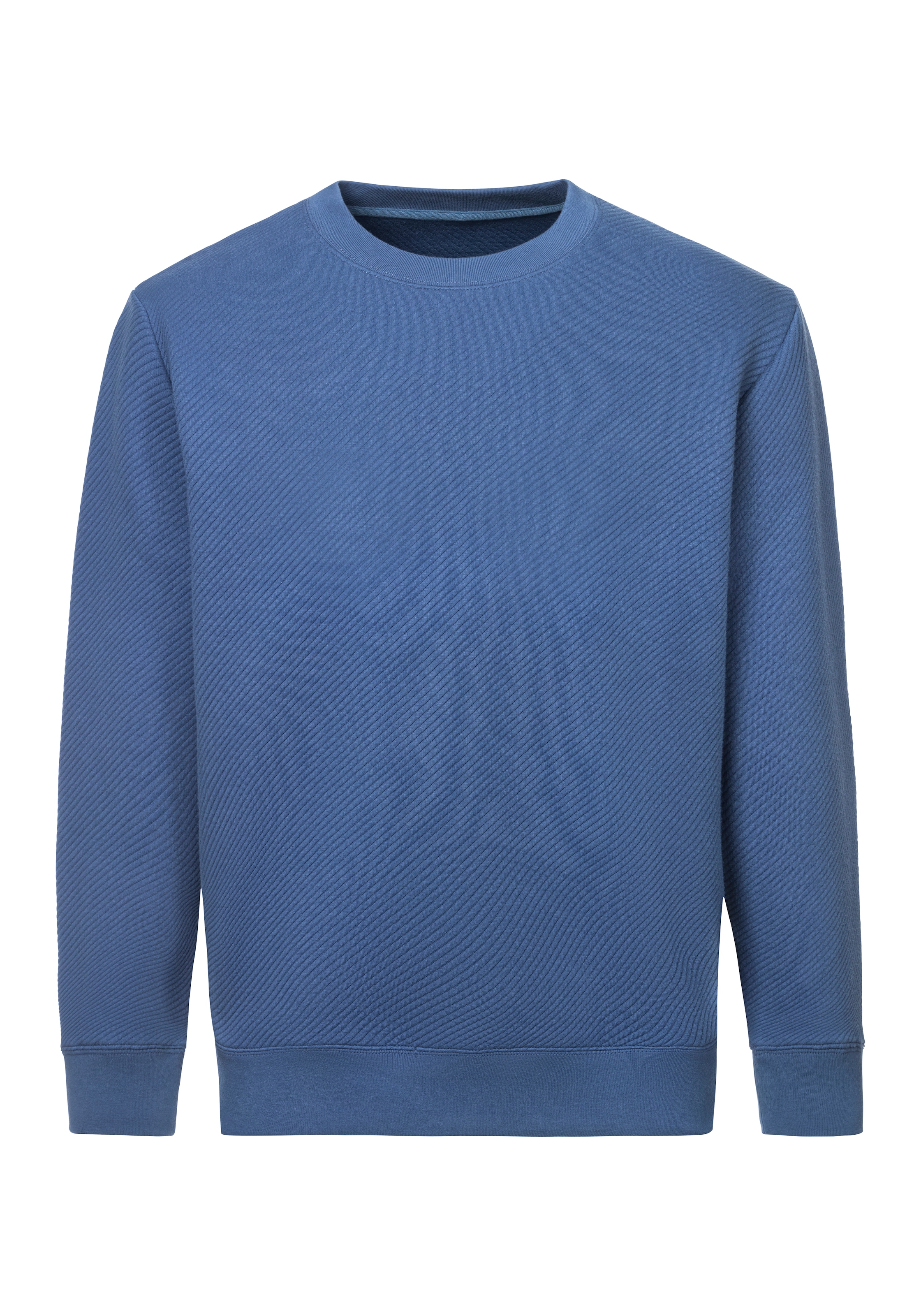 John Devin Sweatshirt, Langarm, Sweatshirt mit Struktur, Rundhals, Baumwollmischung