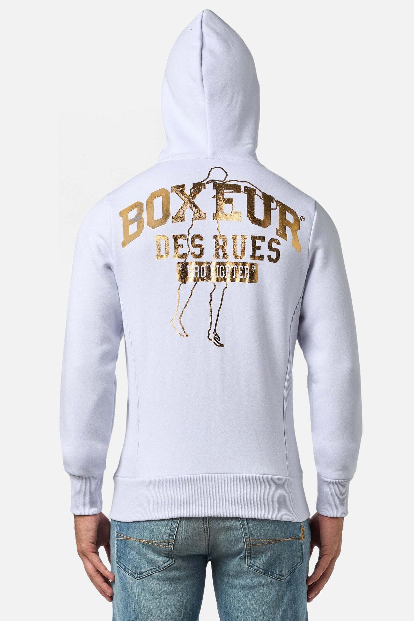 BOXEUR DES RUES Kapuzensweatjacke »BOXEUR DES RUES Kapuzenpullover Hooded Full Zip Sweatshirt«