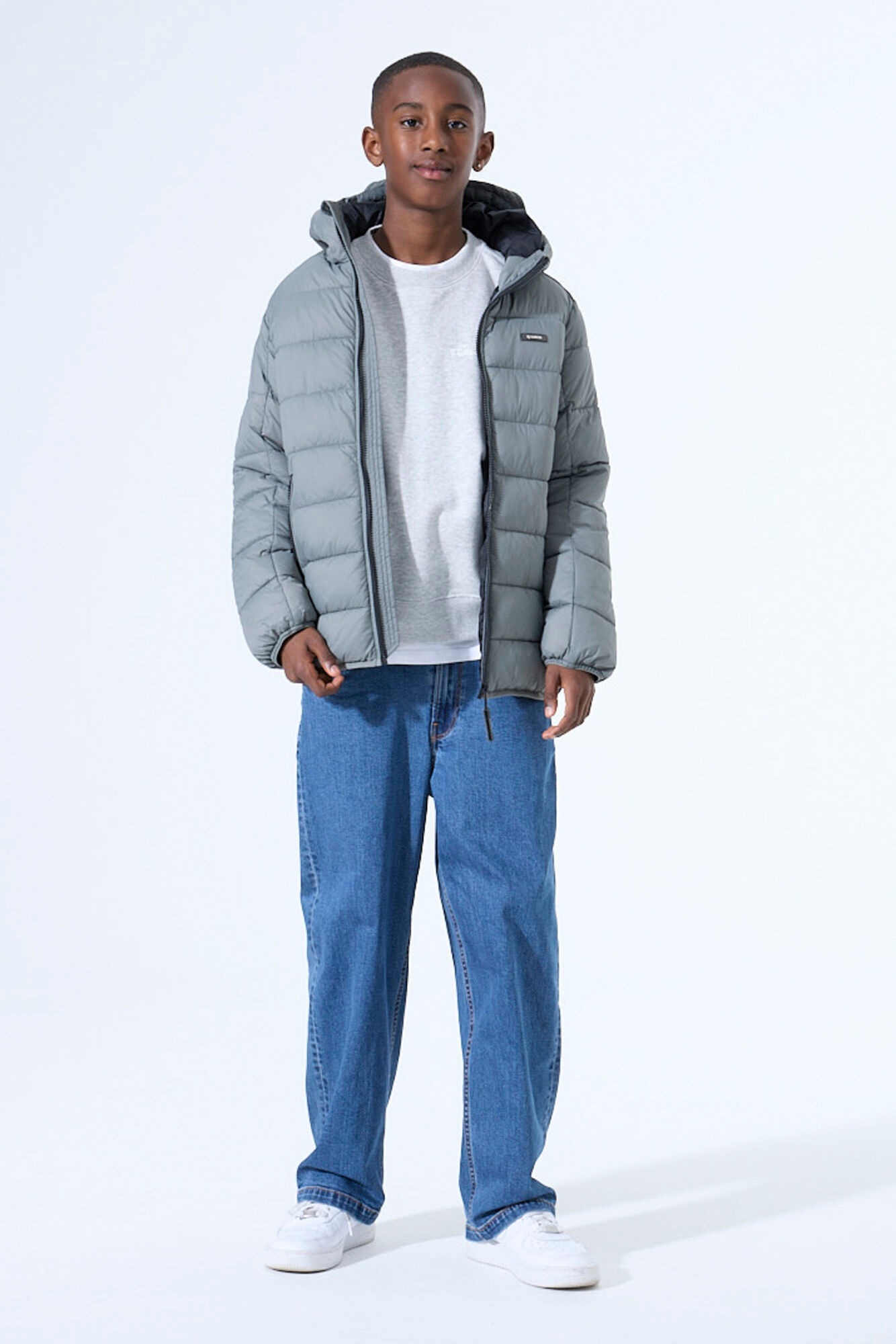 Garcia Steppjacke, mit Kapuze, mit Logo Stickerei for BOYS
