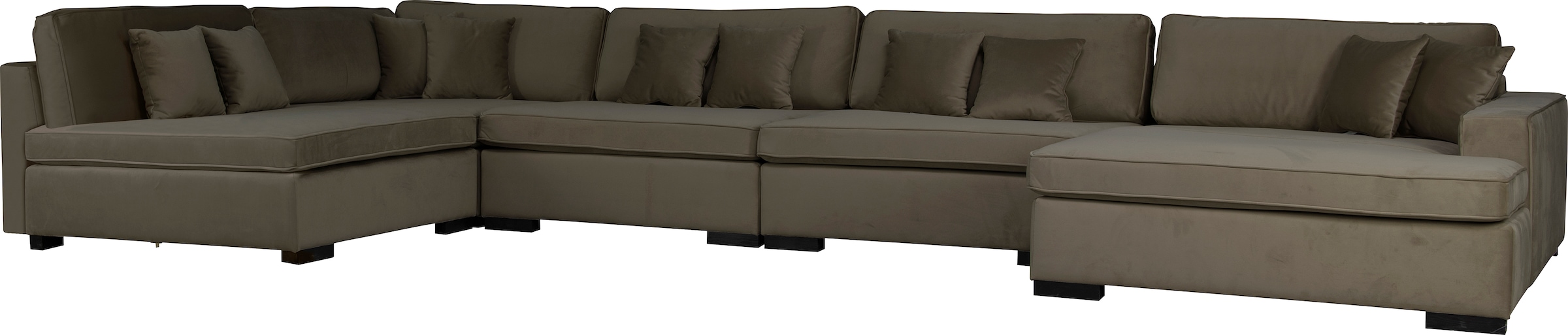 Home affaire Wohnlandschaft »Skara U-Form«, Lounge-Sofa mit Federkernpolsterung, in vielen Bezugsvarianten