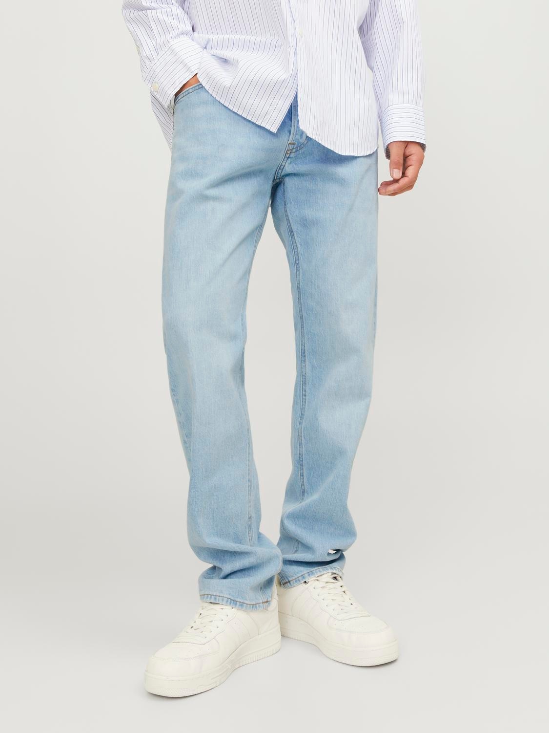 Jack & Jones Tapered-fit-Jeans »JJIMIKE aus elastischem Material und Used-Waschung« Denim/Jeans, modisch, bequem, Baumwollmischung