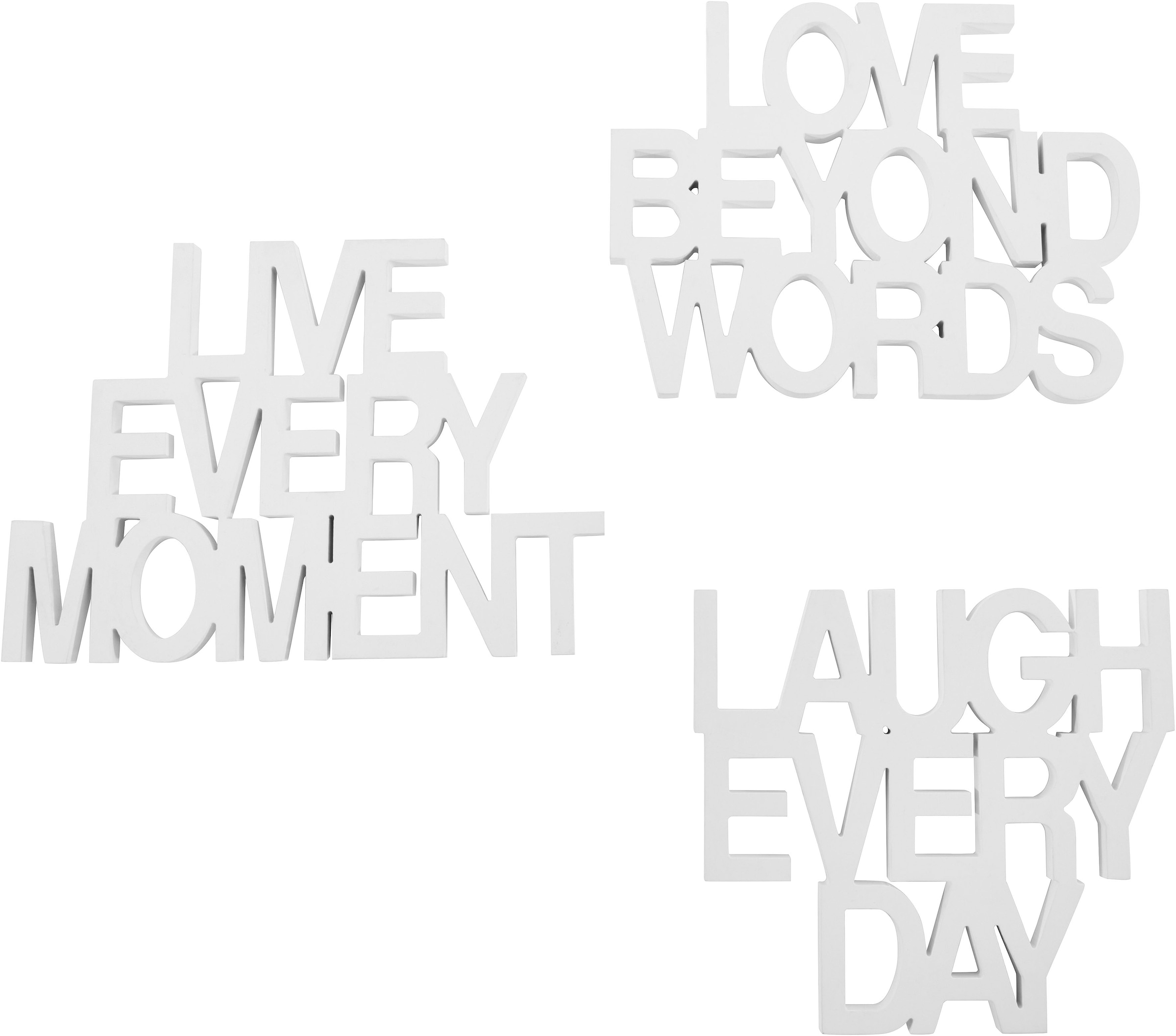 beyond online every Jelmoli-Versand »Schriftzug - Moment Love every Wanddeko - kaufen Live Day«, andas Laugh Wanddekoobjekt | Words