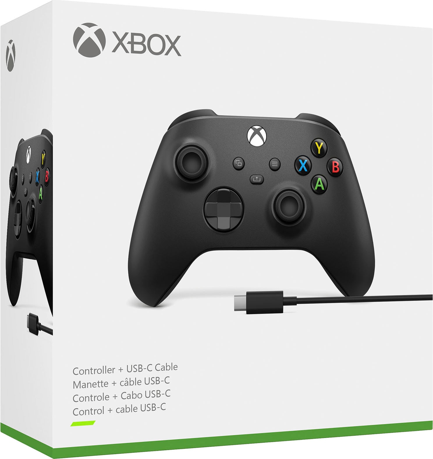 Xbox Wireless-Controller »Carbon Black«, inkl. USB-C Kabel, ohne Akku