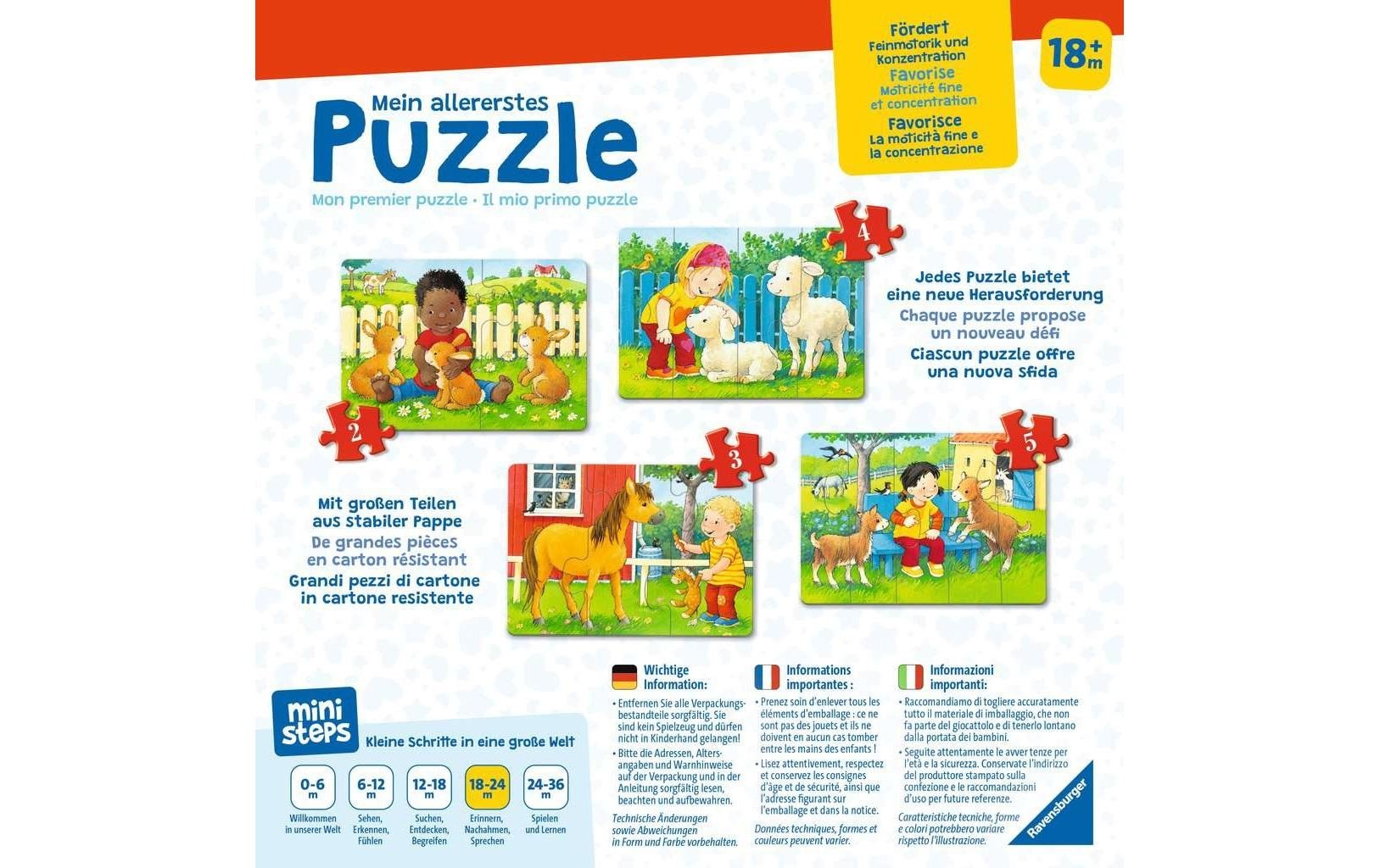 Ravensburger Puzzle »allererstes Puzzle: Streichelzoo«, (14 tlg.)
