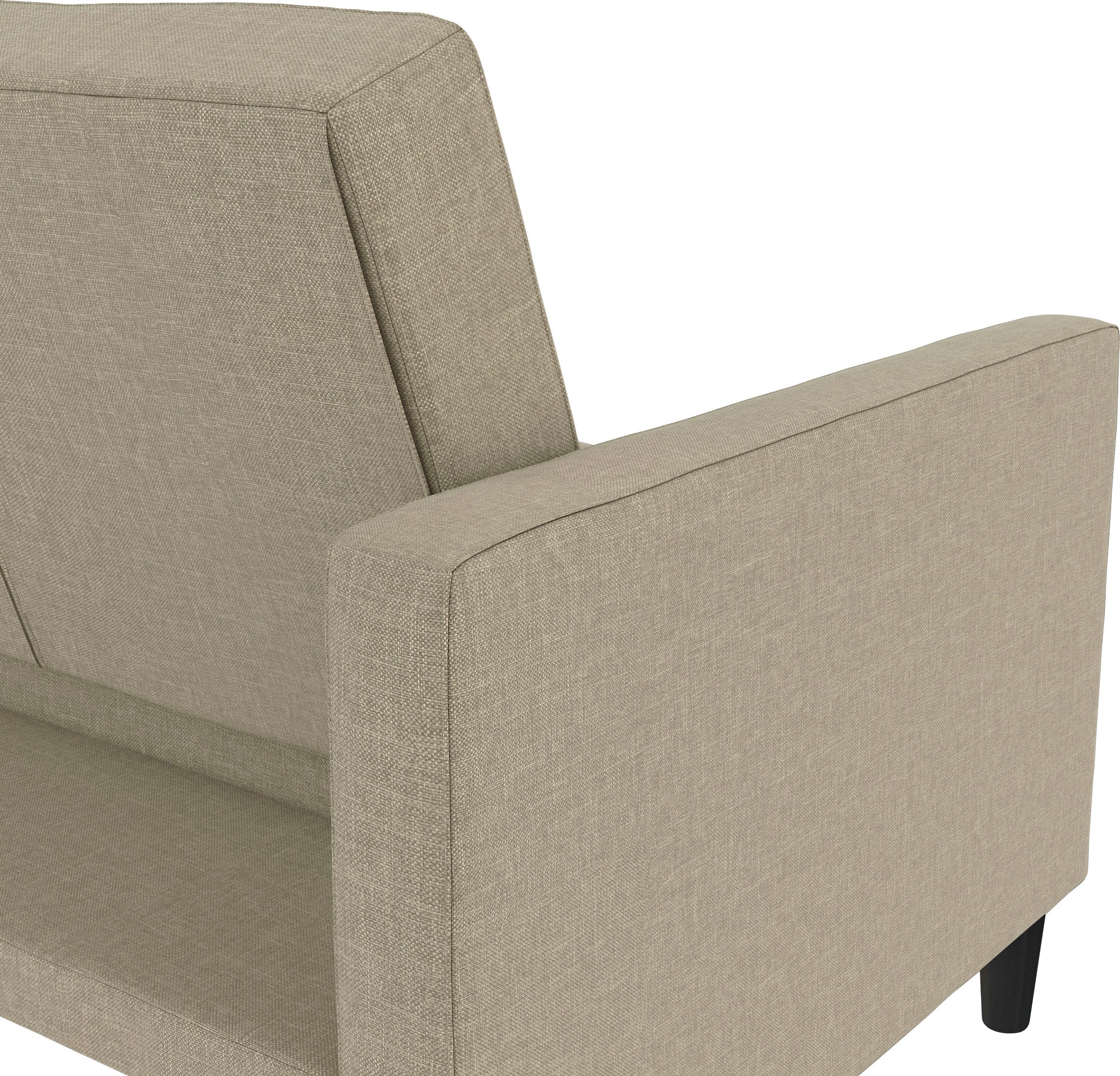 Dorel Home 3-Sitzer »Presley«, Sofa mit Bett-Funktion und verstellbarer Rückenlehne