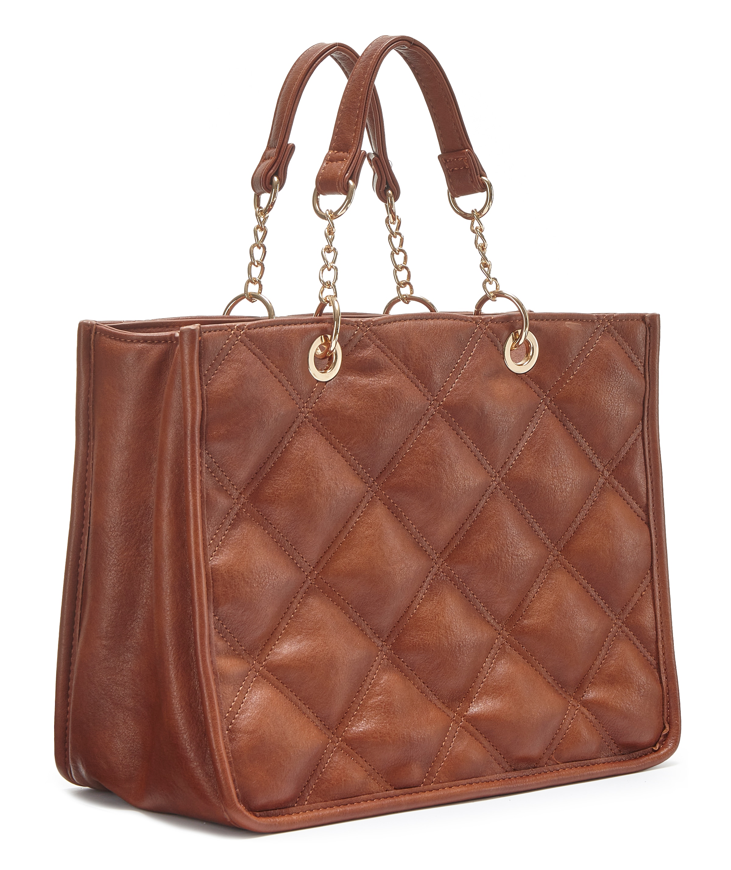 Vivance Handtasche "Henkeltasche, Schultertasche, Minibag, Damentasche" mit modischer Steppung und Ketten-Details VEGAN