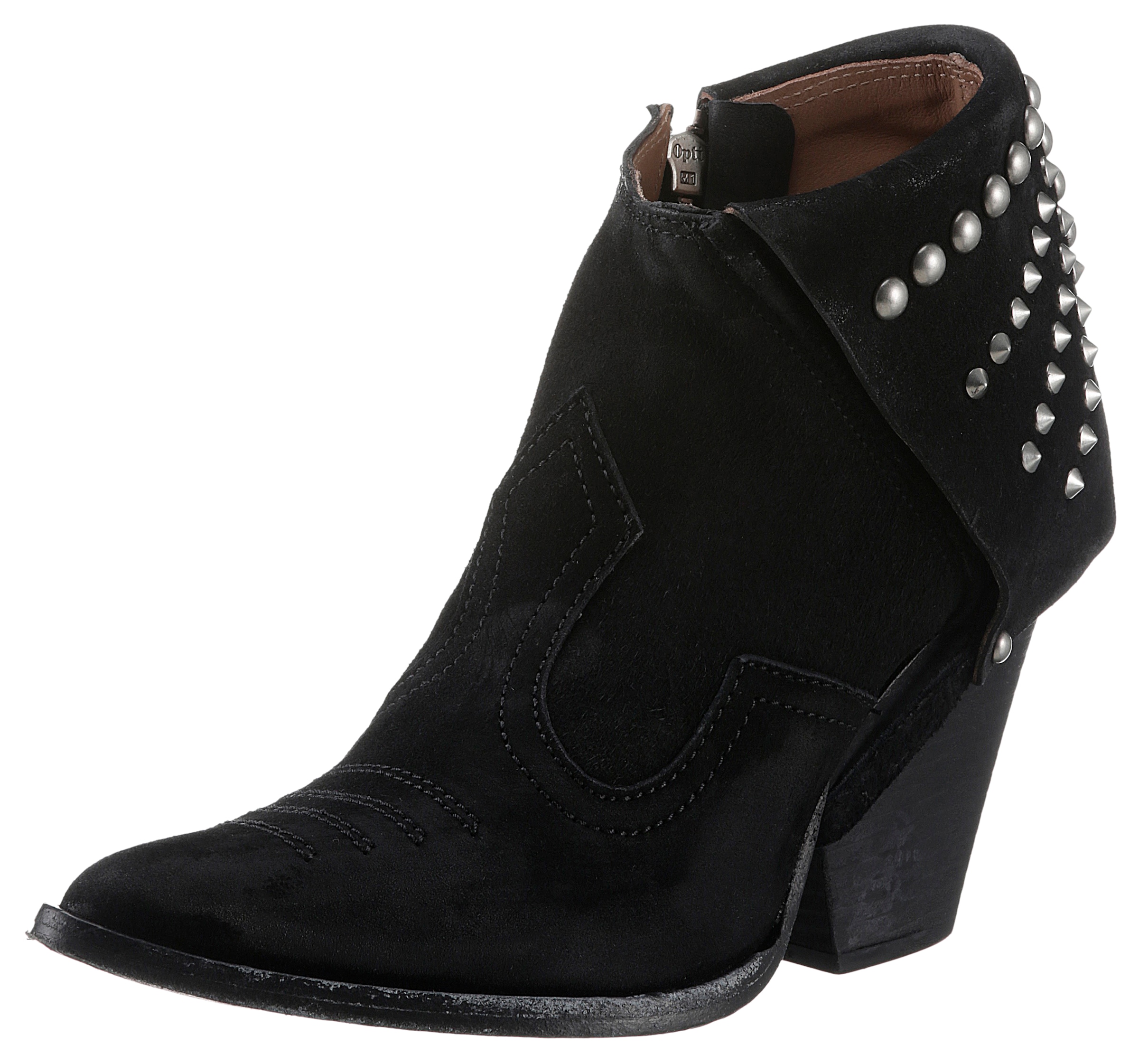 High-Heel-Stiefelette »BELIVE«, Abendmode, Ankle-Boots mit Nieten und Ziernähten