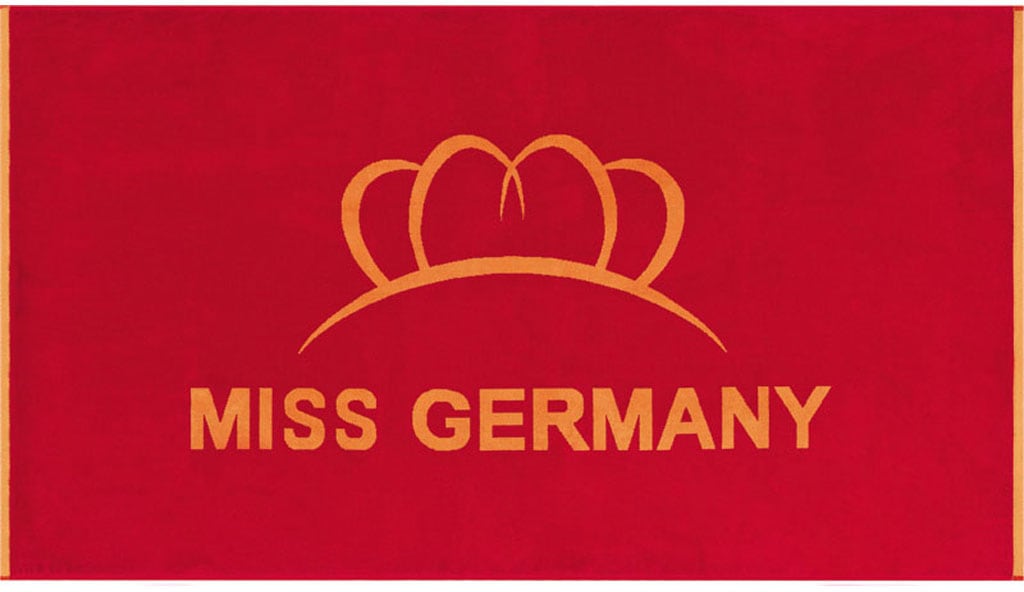 Miss Germany Strandtuch »Miss Germany«, (1 St., Strandtuch 100 x 180 cm), Velours, mit grossem...