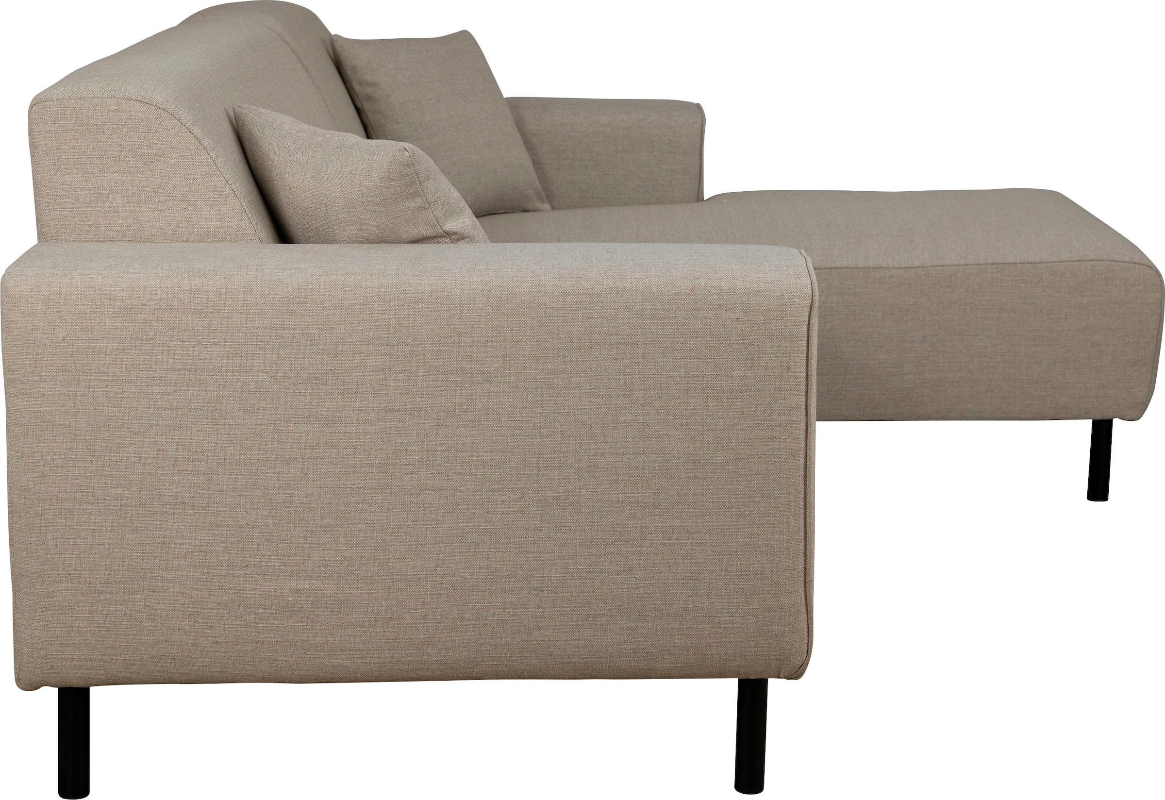 Home affaire Ecksofa »ARROS L-Form mit Wellenunterfederung, Masse B/T/H: 235/163/81 cm«, incl. Zierkissen, mit Recamiere rechts/links bestellbar, auch in Cord