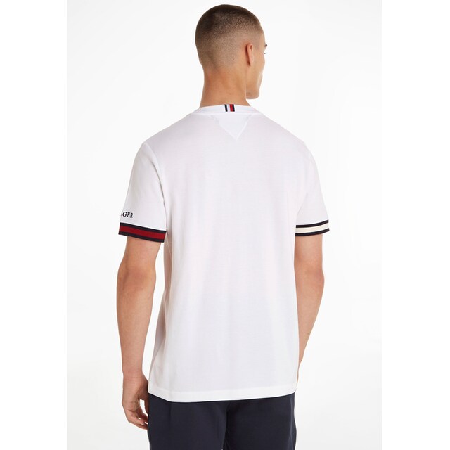 Tommy Hilfiger T-Shirt »PIQUE FLAG CUFF TEE«, mit kontrastfarbenen  Rippbündchen am Ärmel online shoppen | Jelmoli-Versand