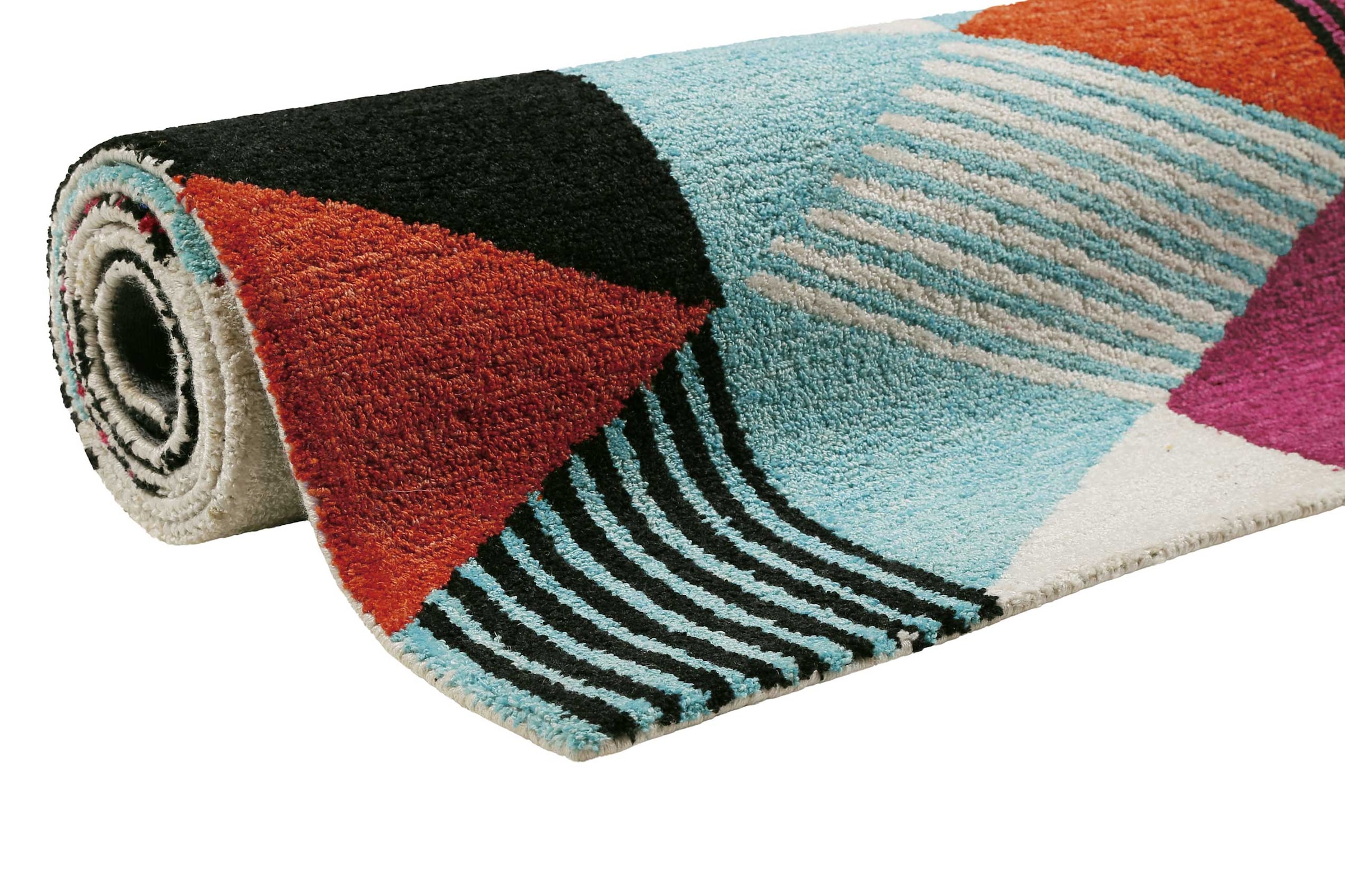 Esprit Teppich »Uptown,  ESP-39872«, rechteckig, 8 mm Höhe, bunt, handgetuftet, grafischer Retro Look für Wohnzimmer, Schlafzimmer