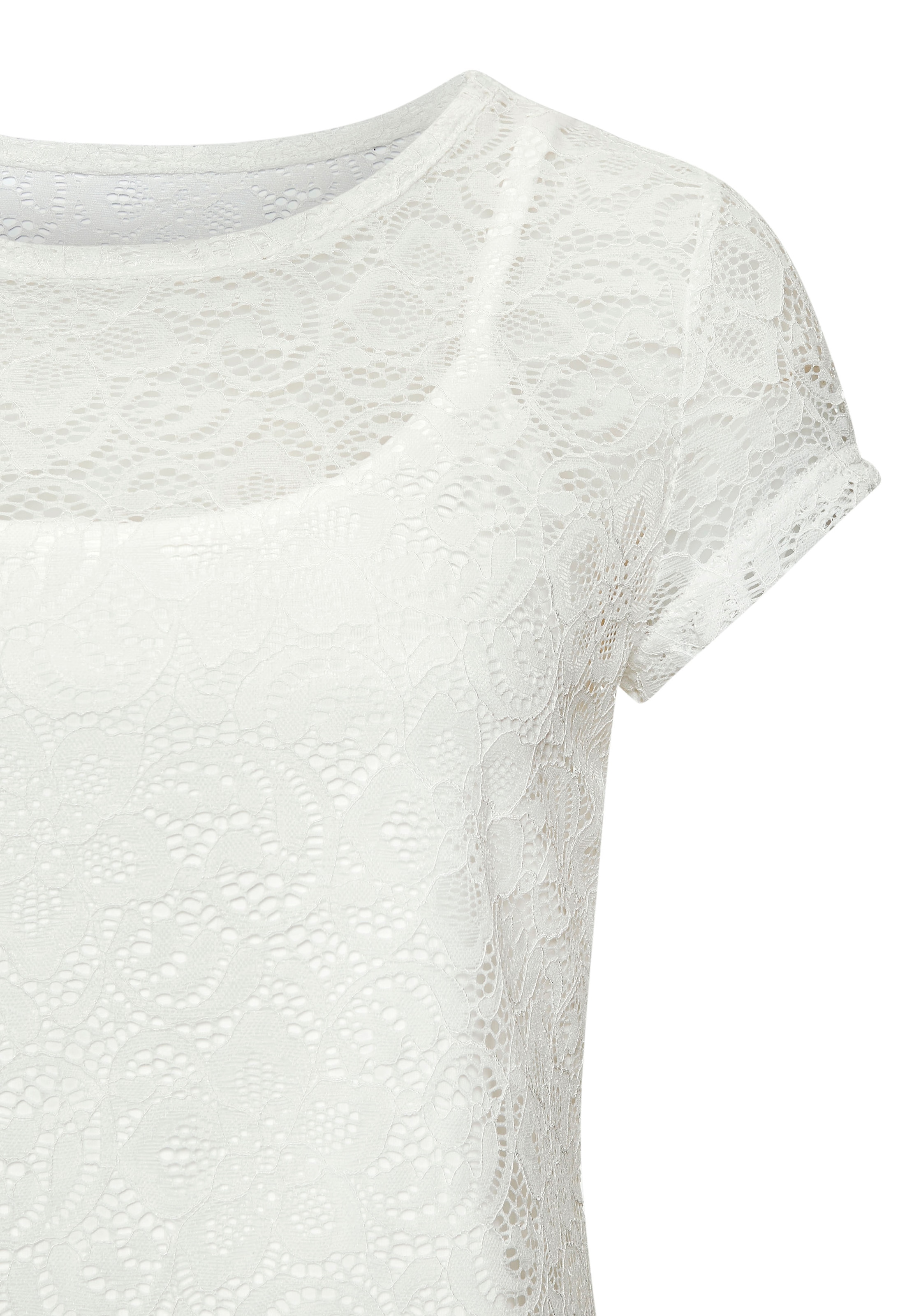 LASCANA Spitzenshirt, (Packung, +Top), mit Blumenmuster