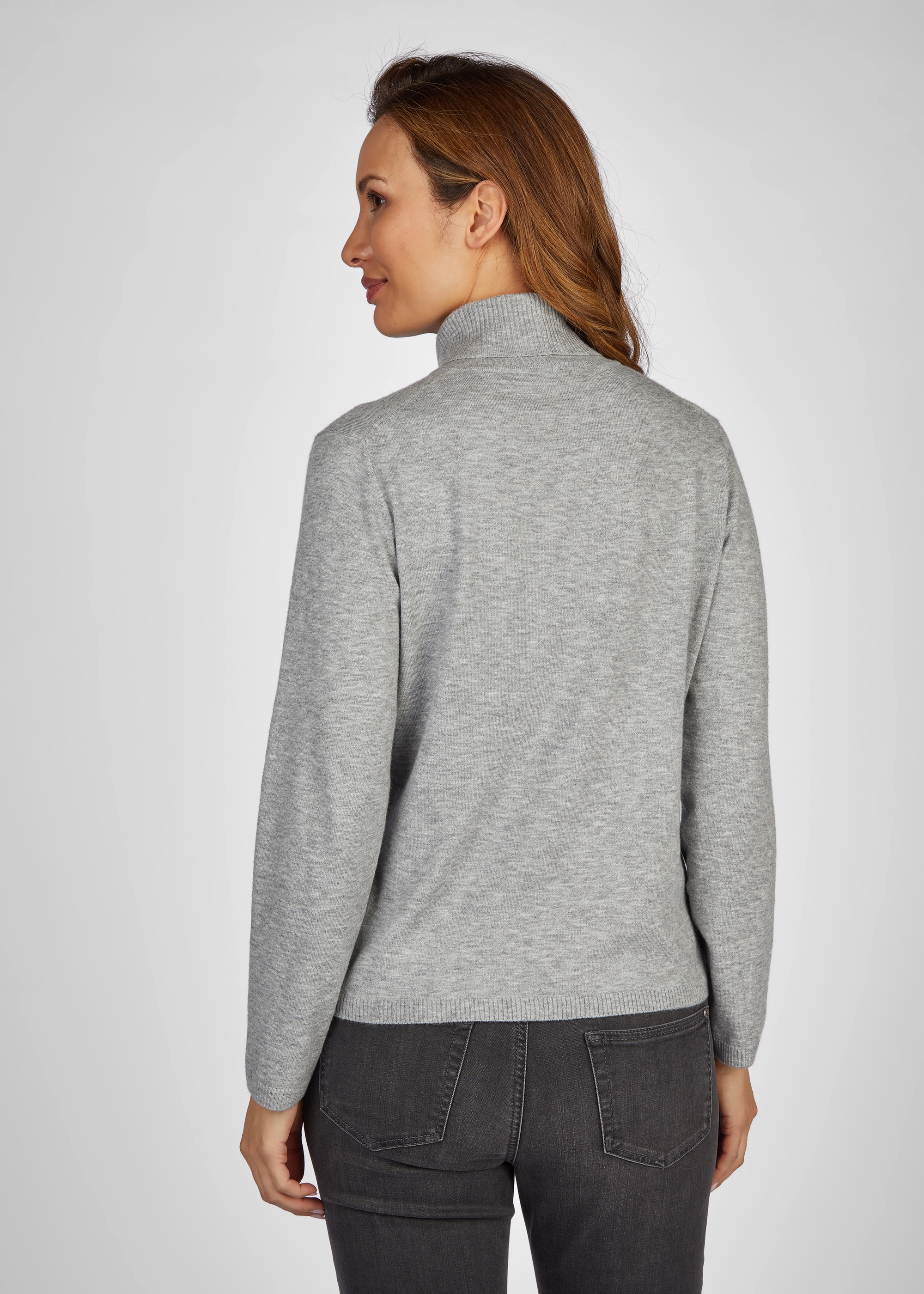 Rabe Stehkragenpullover, mit abstraktem Allover-Design