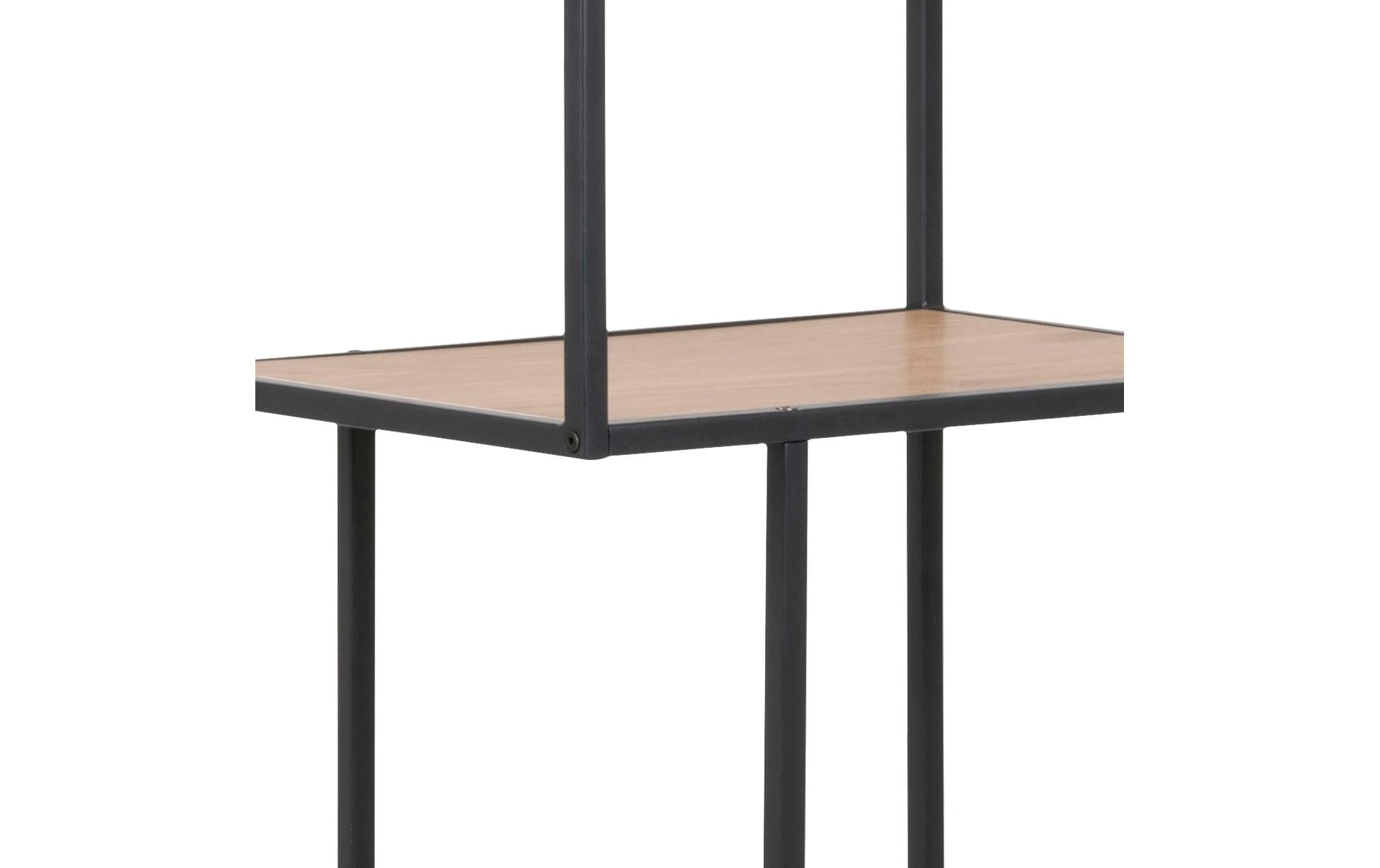 AC Design Regal »Seaford 77 x 35 x 185cm, Braun/Schwarz«