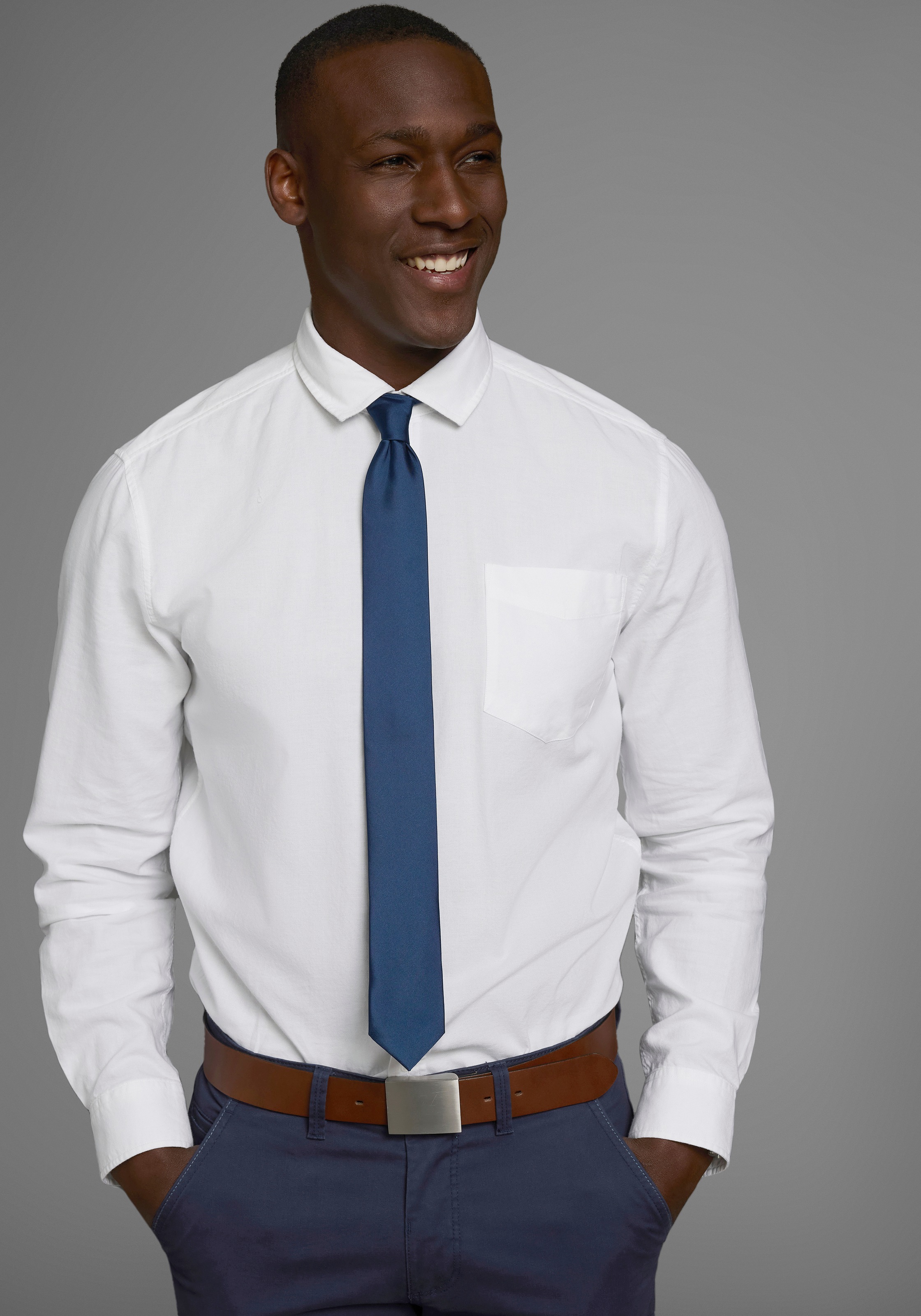 Mans World Krawatte in klassischen Farben & Slim-Breite - neue Farben bordeaux & petrol