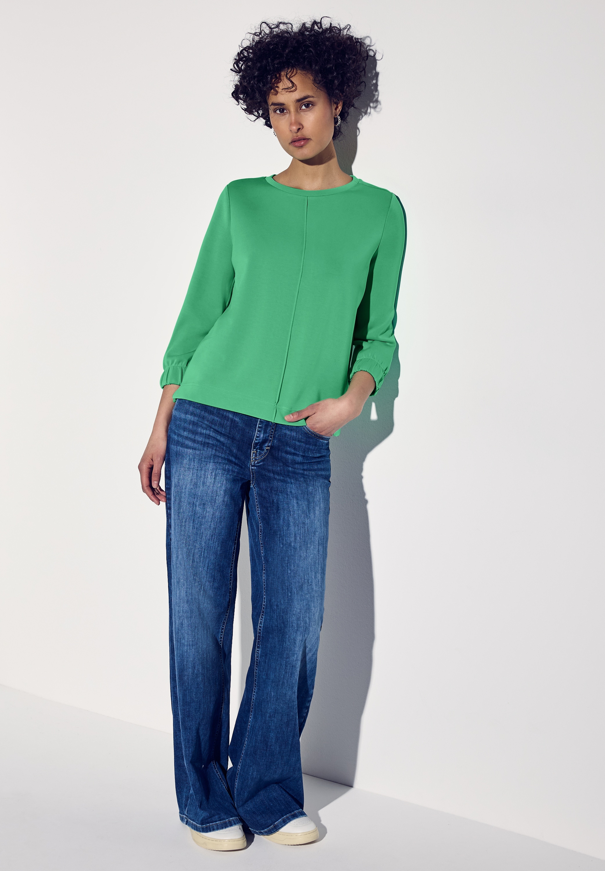 STREET ONE Sweater, mit 3/4-Arm mit elastischen Bündchen