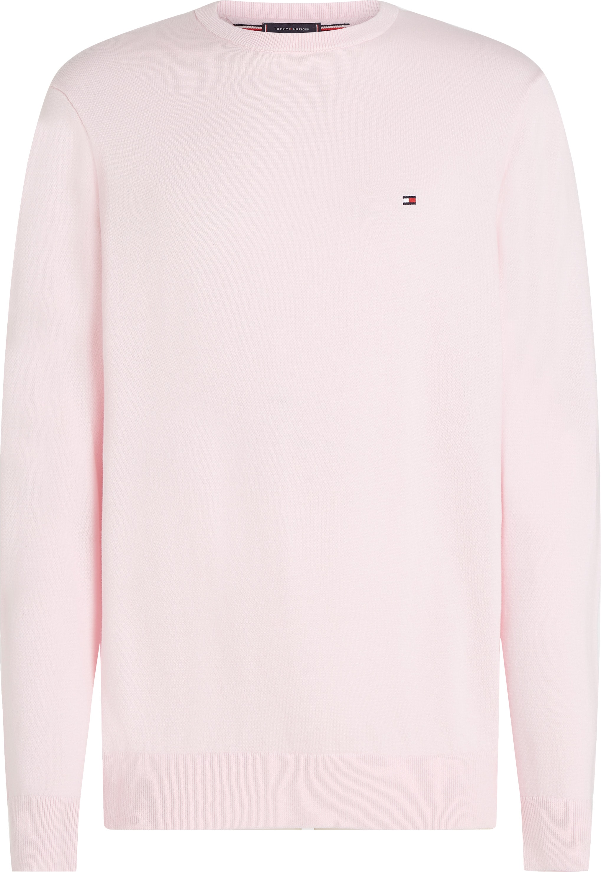 Tommy Hilfiger Rundhalspullover »ESSENTIAL COTTON CREW NECK«, 100% Baumwolle Crewneck Regular Fit Premium Mode