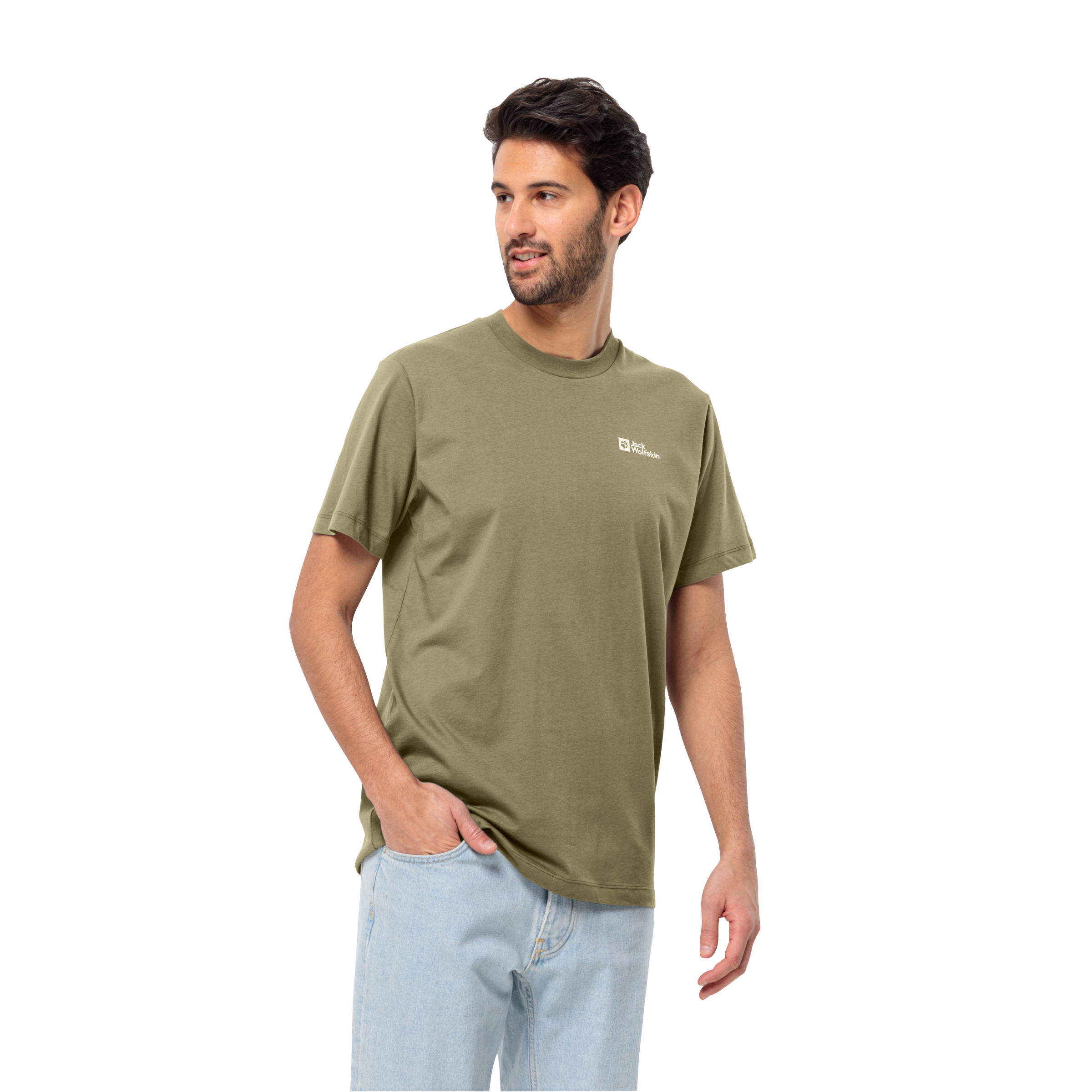 Jack Wolfskin T-Shirt »ESSENTIAL T M«, weiches, klassisches T-Shirt aus atmungsaktiver Bio-Baumwolle