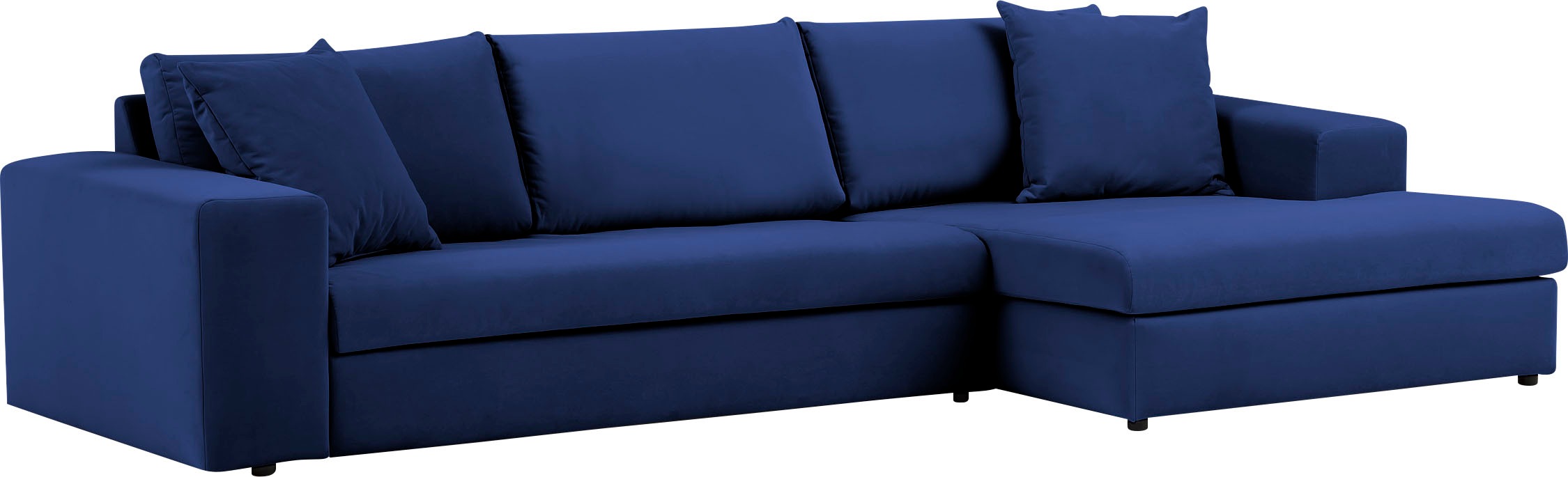 andas Ecksofa »SLEETLAND XXL in Samtvelours oder Vintage-Leder-Optik, L-Form,«, besonders gross und bequem