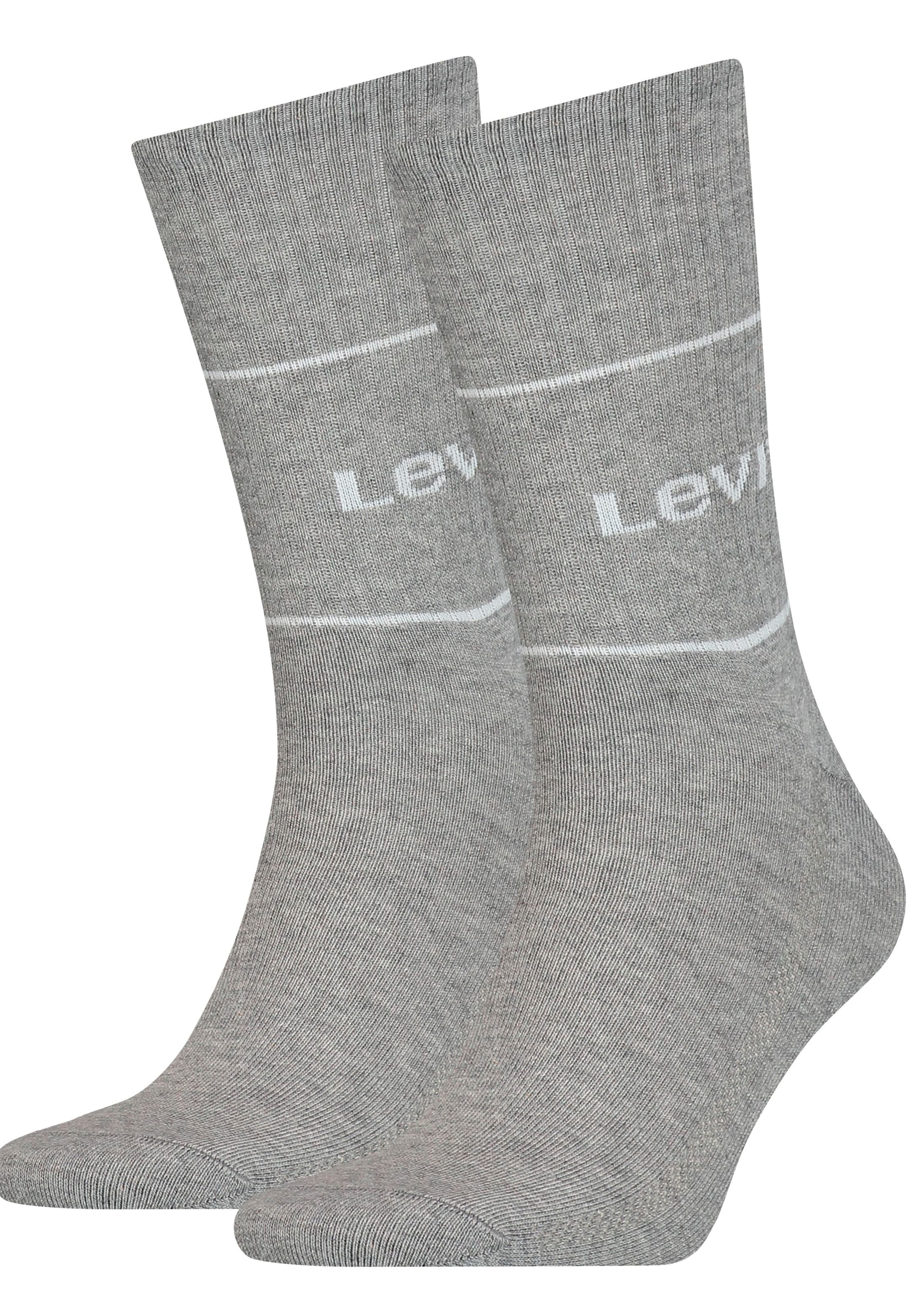 Levi's® Socken »LEVIS SHORT CUT LOGO SPORT 2P« Packung, 2er Pack, 2 Stk. tlg. mit breitem Logobund
