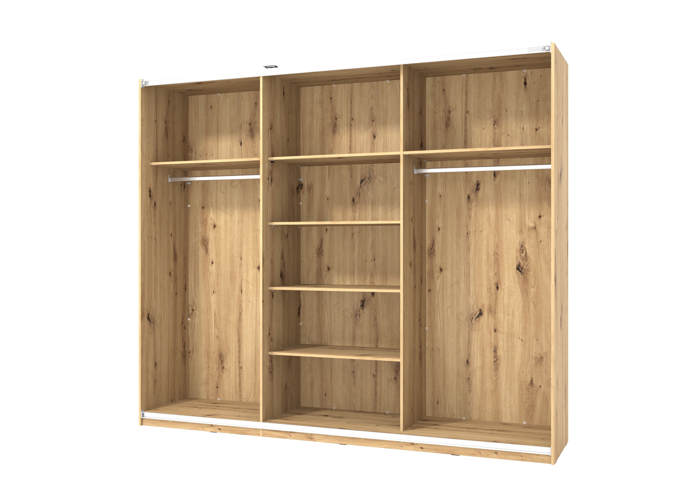 INOSIGN Schwebetürenschrank »Sardinia, Kleiderschrank mit Spiegel, Made in Europe«, viel Stauraum durch grosszügige Innenausstattung, 170 oder 262cm breit