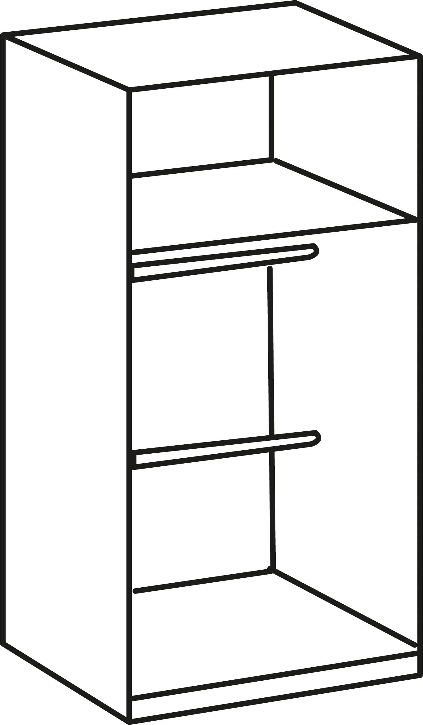 Wimex Drehtürenschrank »Tromo«, mit Hochglanz-Fronten, chromfarbene Leisten und Griffe, 90cm breit