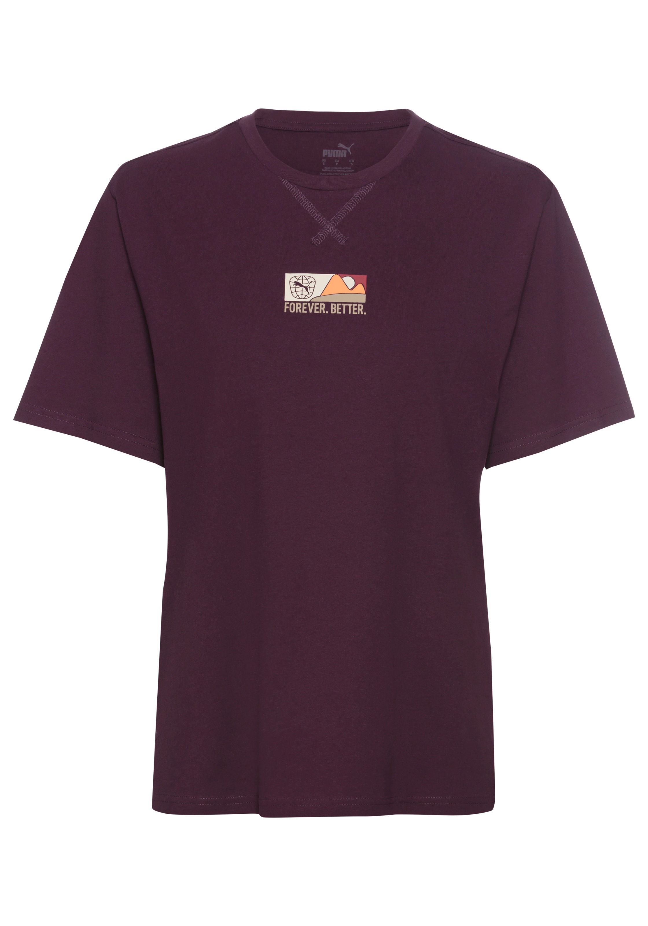 PUMA T-Shirt »BETTER SPORTSWEAR TEE« relaxed fit, Kurzarmdesign, Rundhalsausschnitt, aus Baumwolle