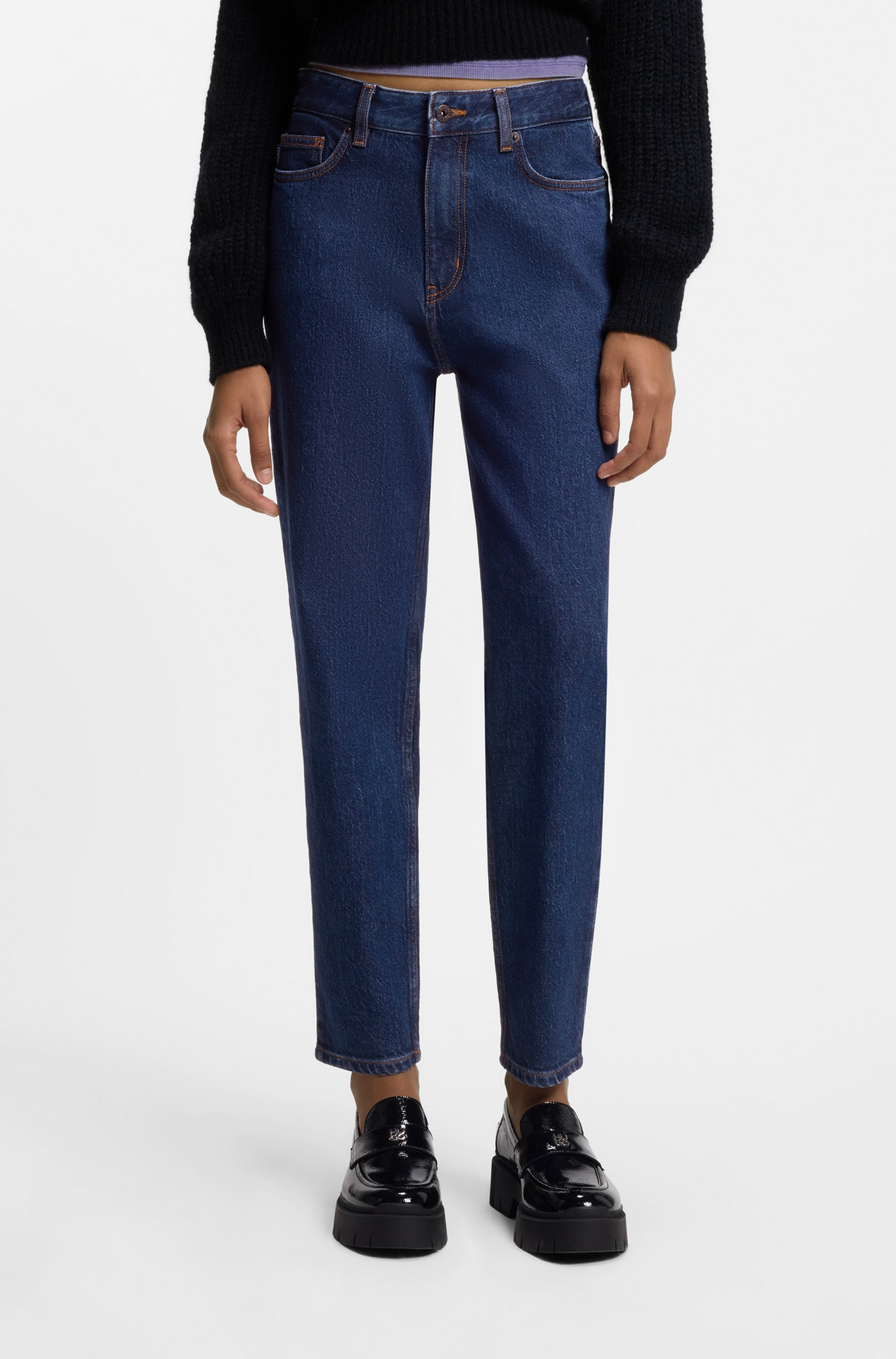 HUGO Blue Mom-Jeans »Noe« Straight Fit Jeans mit hoher Leibhöhe