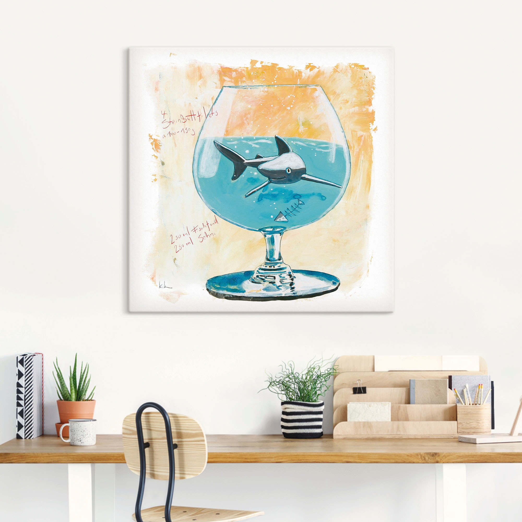 Artland Wandbild »Hai«, Humor, (1 St.), als Leinwandbild, Poster, Wandaufkleber in verschied. Grössen