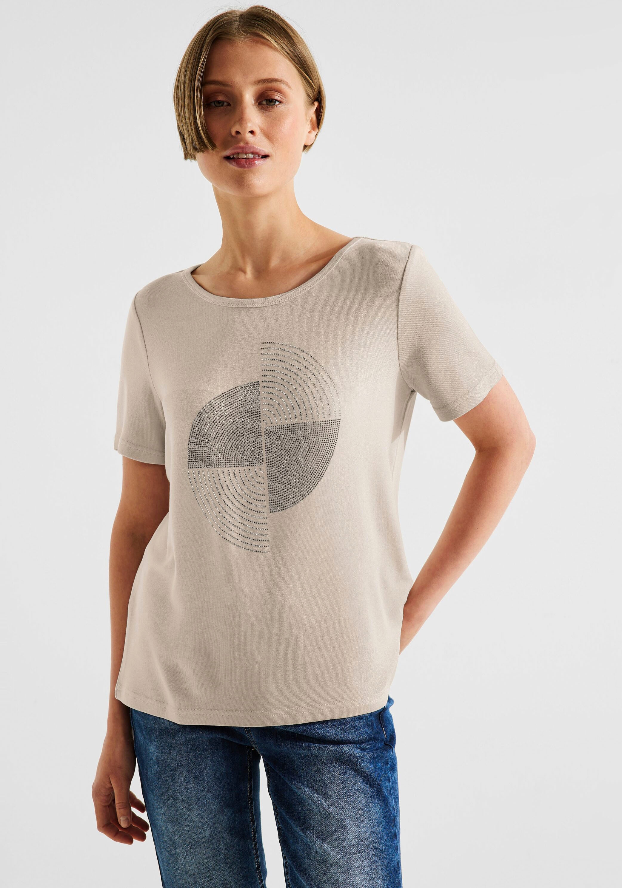 online STREET bei T-Shirt, mit Jelmoli-Versand shoppen Schweiz ONE schimmerndem Artwork-Print