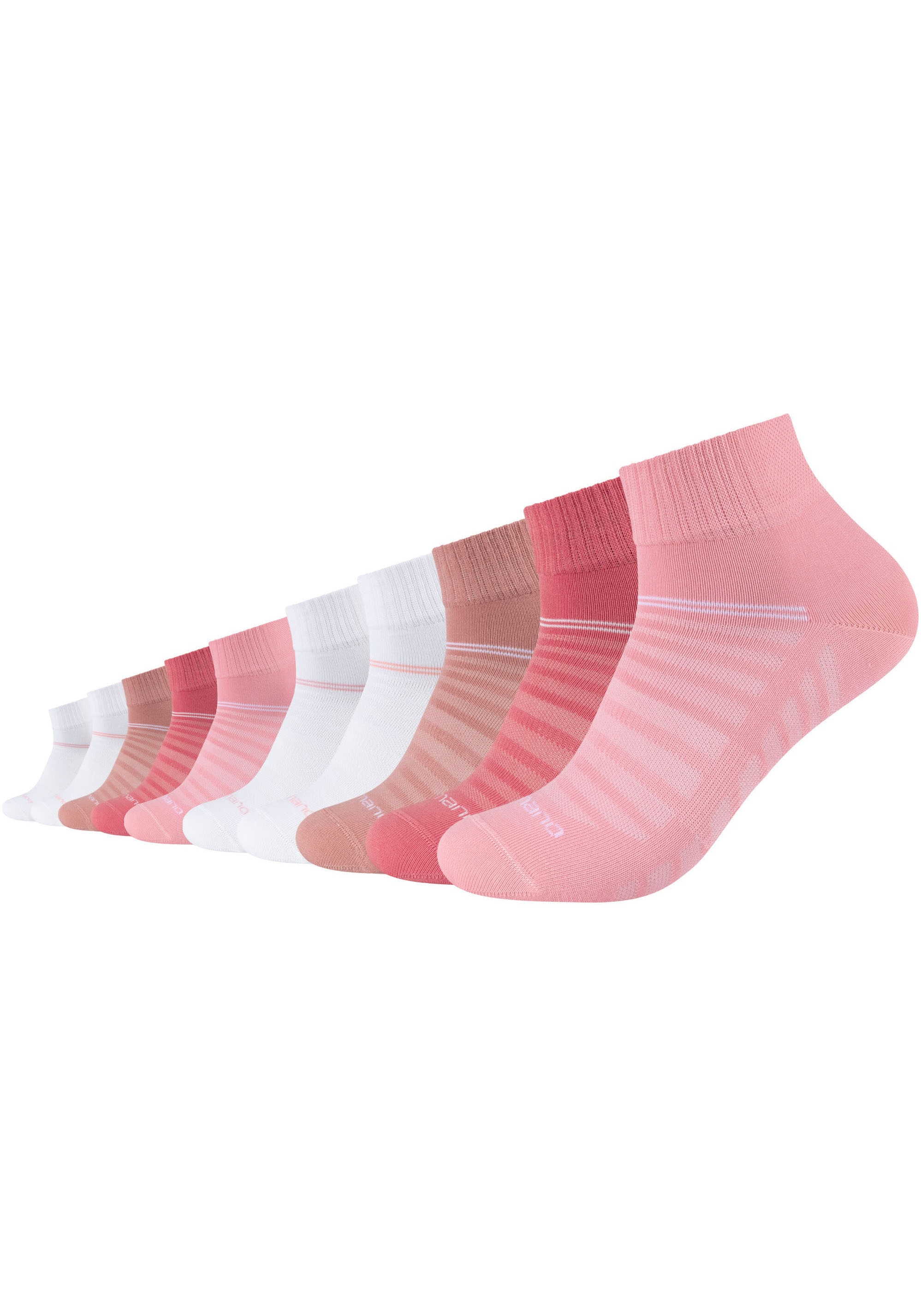 Camano Kurzsocken »mesh ventilation«, (10 Paar), mit harmonischer Farbverlauf-Optik